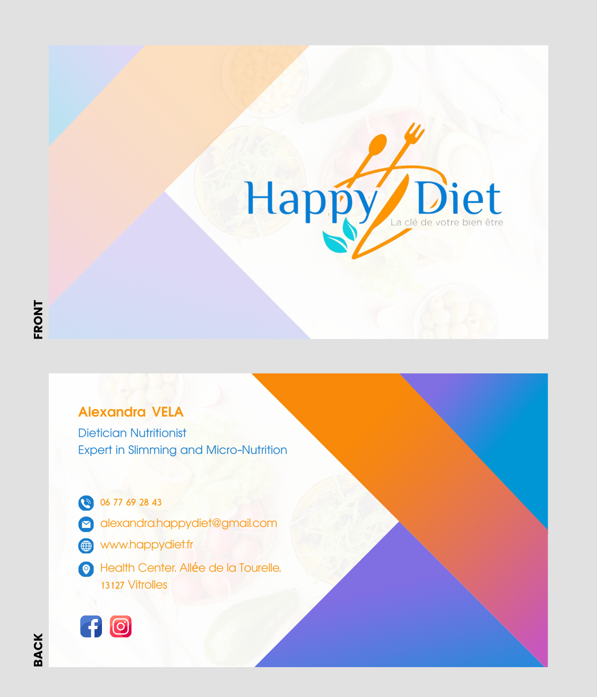 Business Card Design by WebDesk Solution for Happy diet | Design #34595828