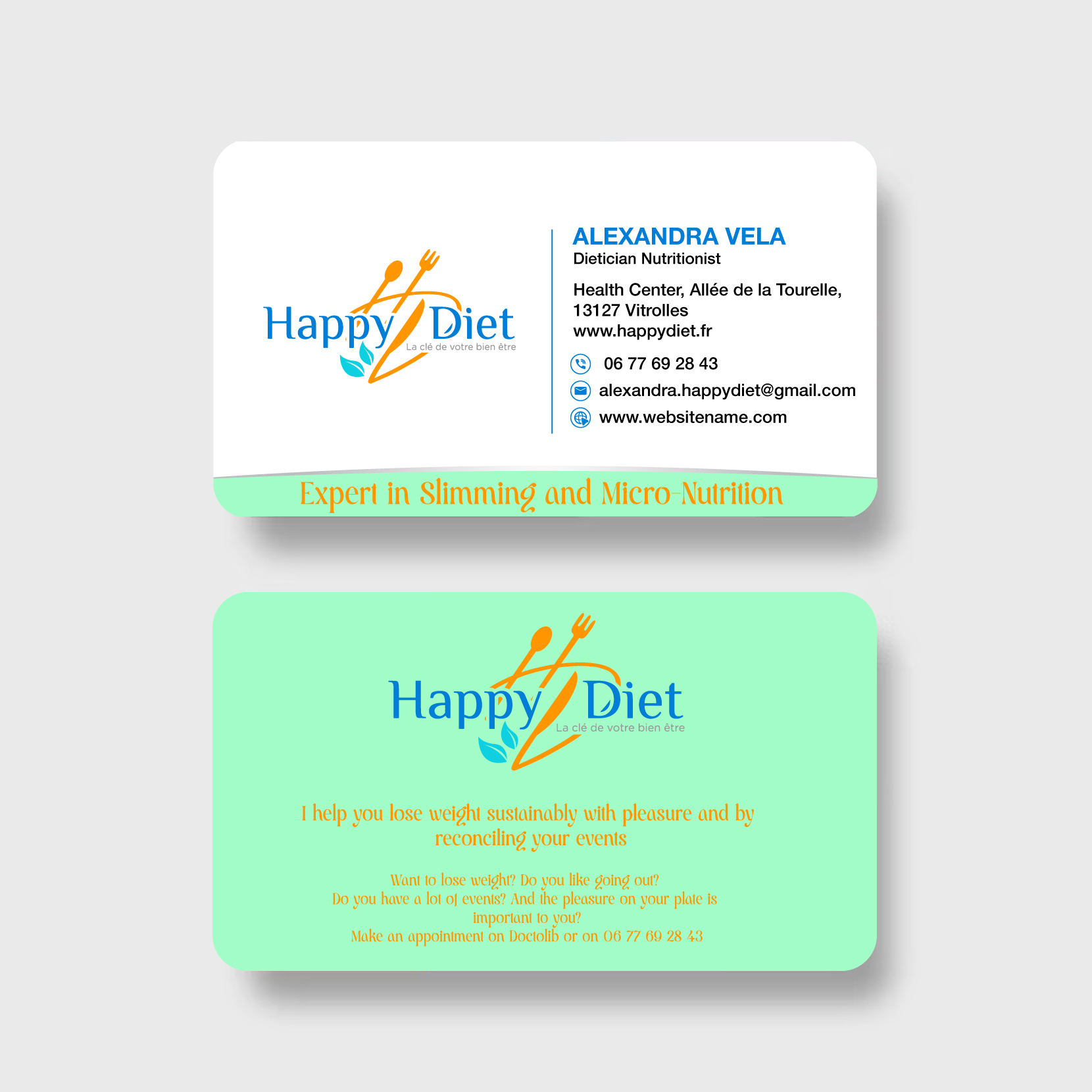 Business Card Design by Isu-D for Happy diet | Design #34512755