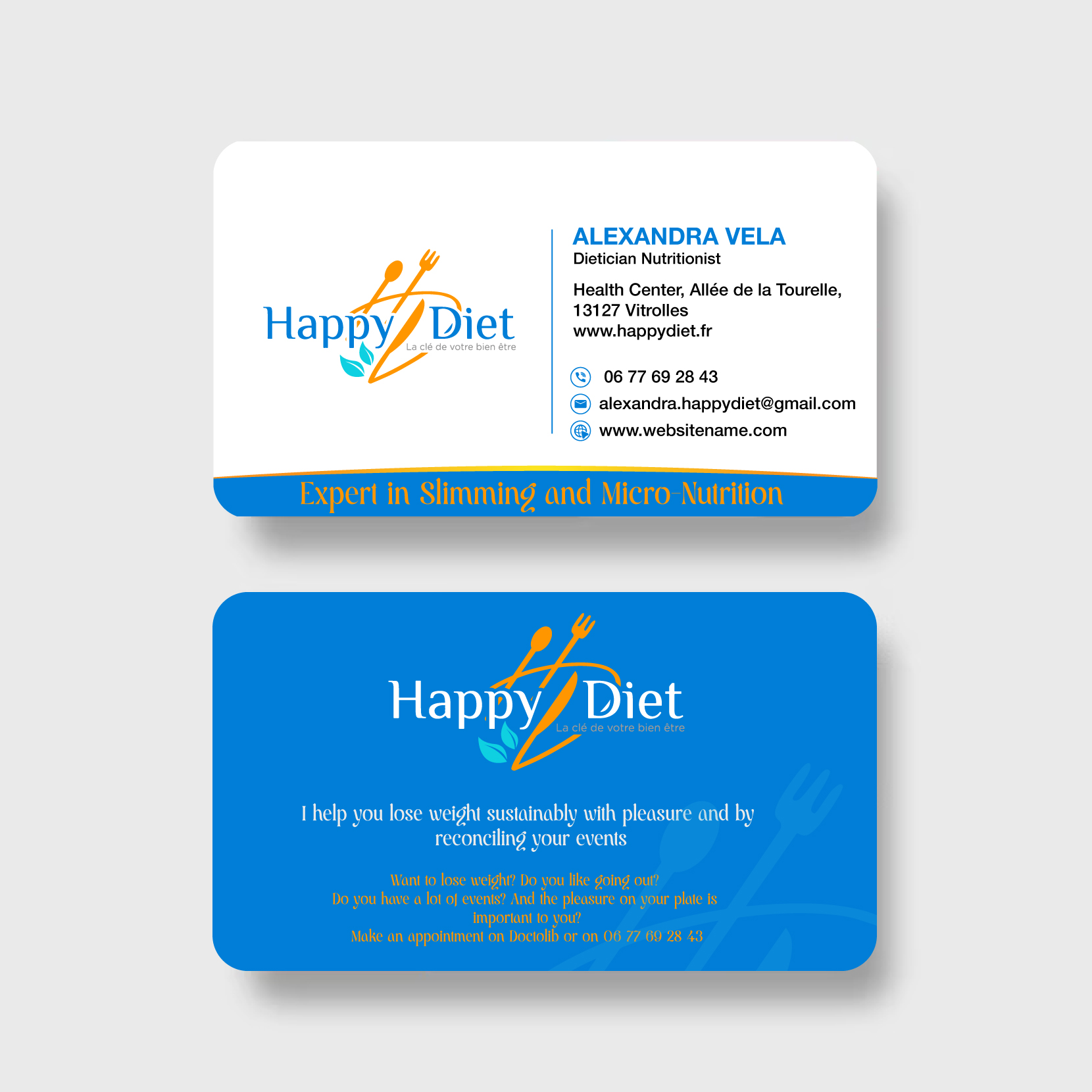 Business Card Design by Isu-D for Happy diet | Design #34512756