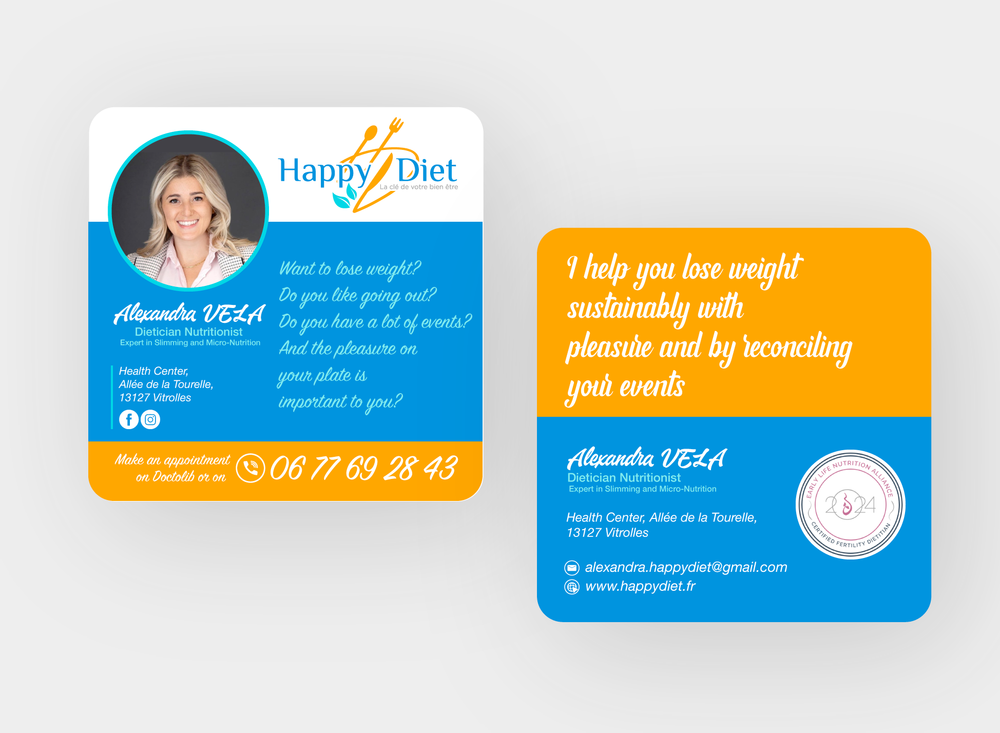 Business Card Design by Isu-D for Happy diet | Design #34537943