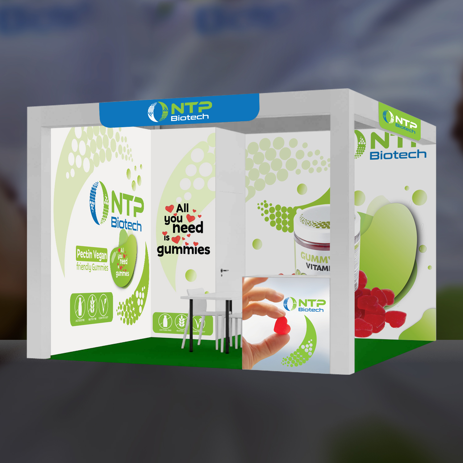 Diseño de Stand de Feria por Dhimant Maloo para NTP BIOTECH | Diseño #34505666