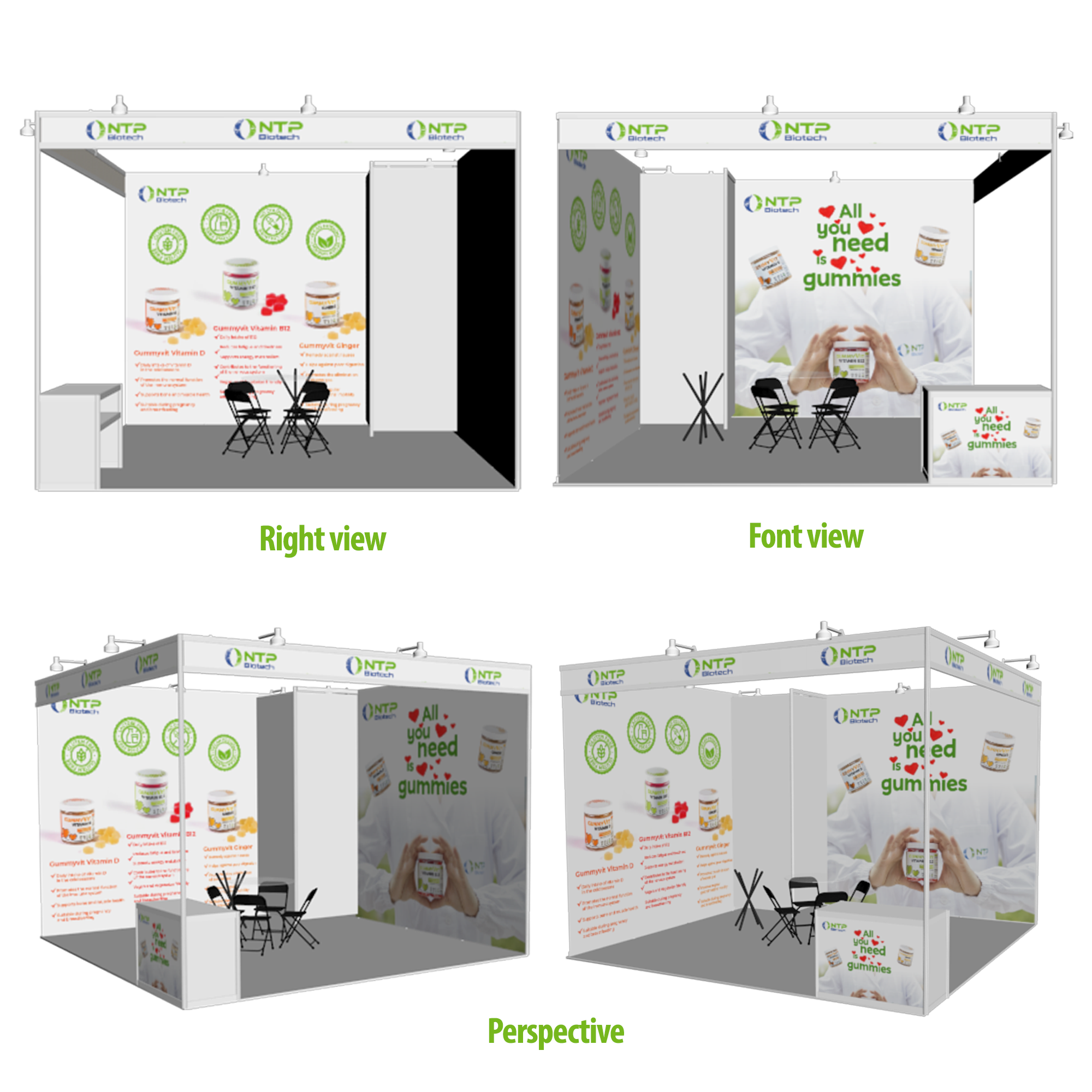 Trade Show Booth Design by Truc Doan for NTP BIOTECH | Design #34620639