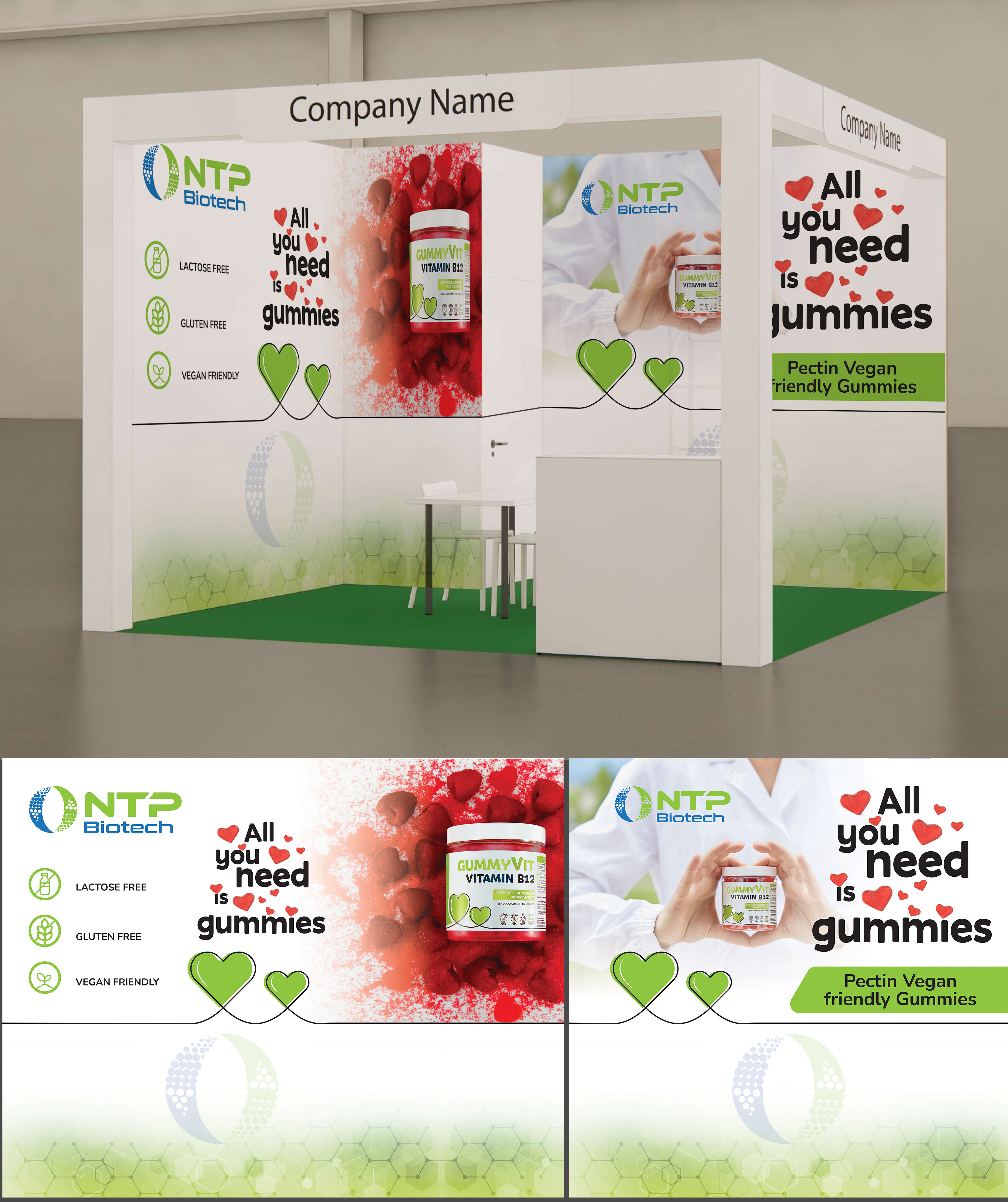 Trade Show Booth Design by Impressive Designs for NTP BIOTECH | Design #34504674