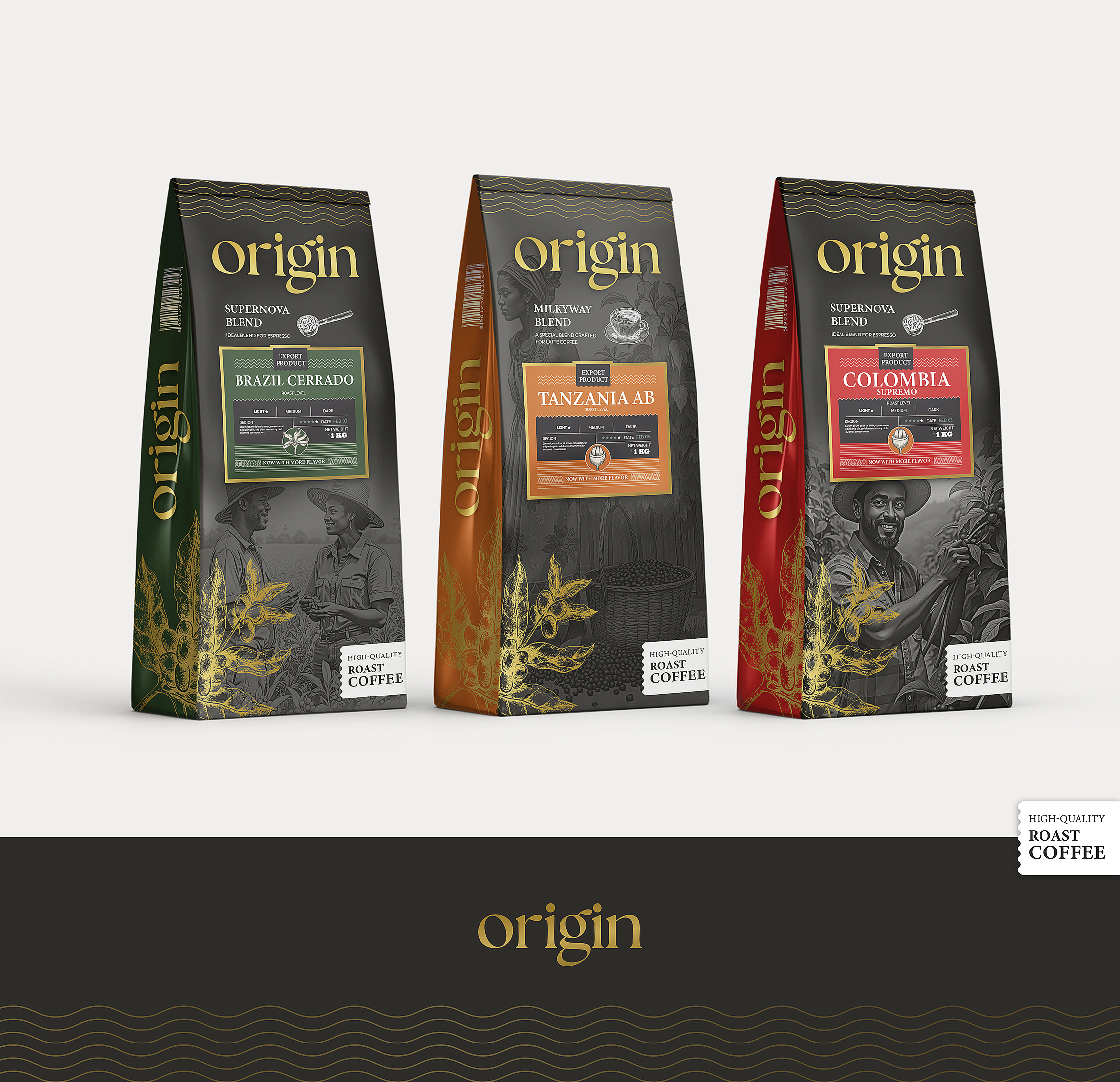 Verpackungs-Design von Jose Lopez ( Verified Pro Designer ) für Central Coffee Roasting | Design #34633113