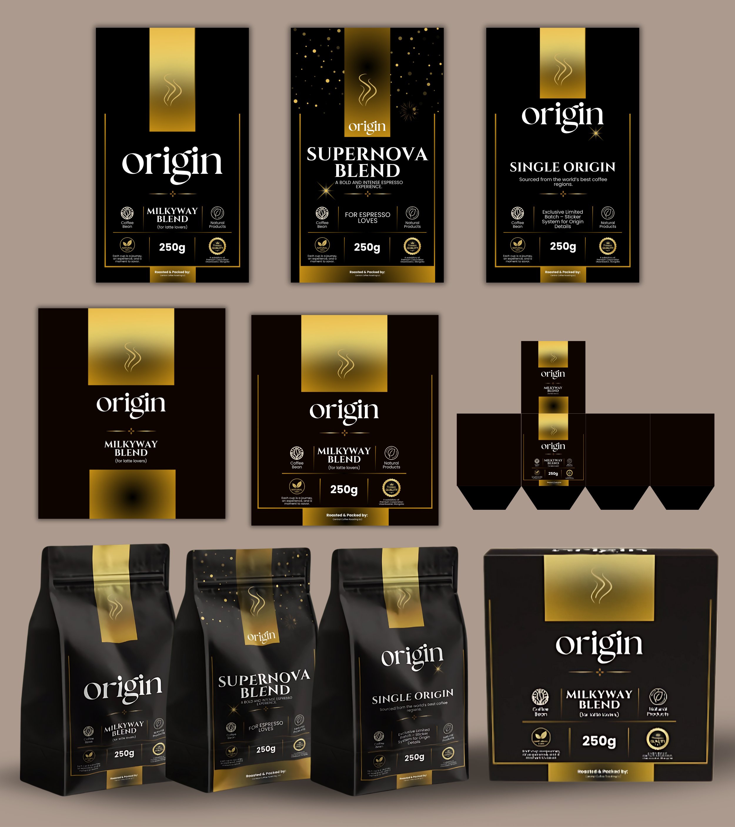 Packaging Design by Custom A for Central Coffee Roasting | Design #34631982