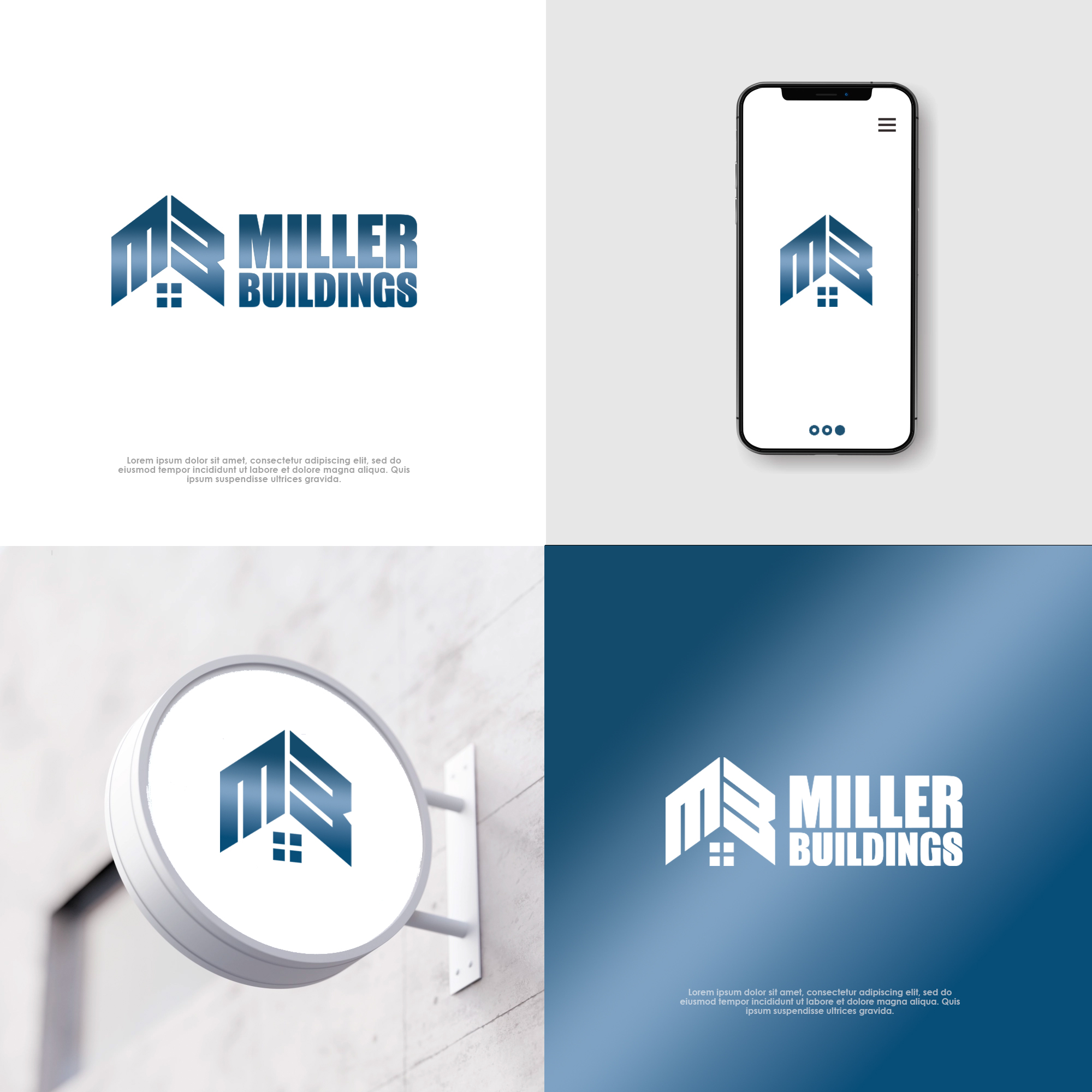 Diseño de Logo por creative.visuals para Miller Buildings, Inc. | Diseño #34556997