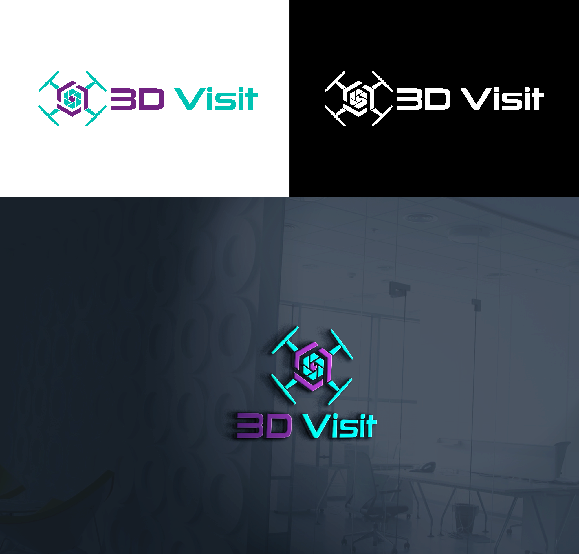 Diseño de Logo por RA-bica para 3D Visit | Diseño #34516015