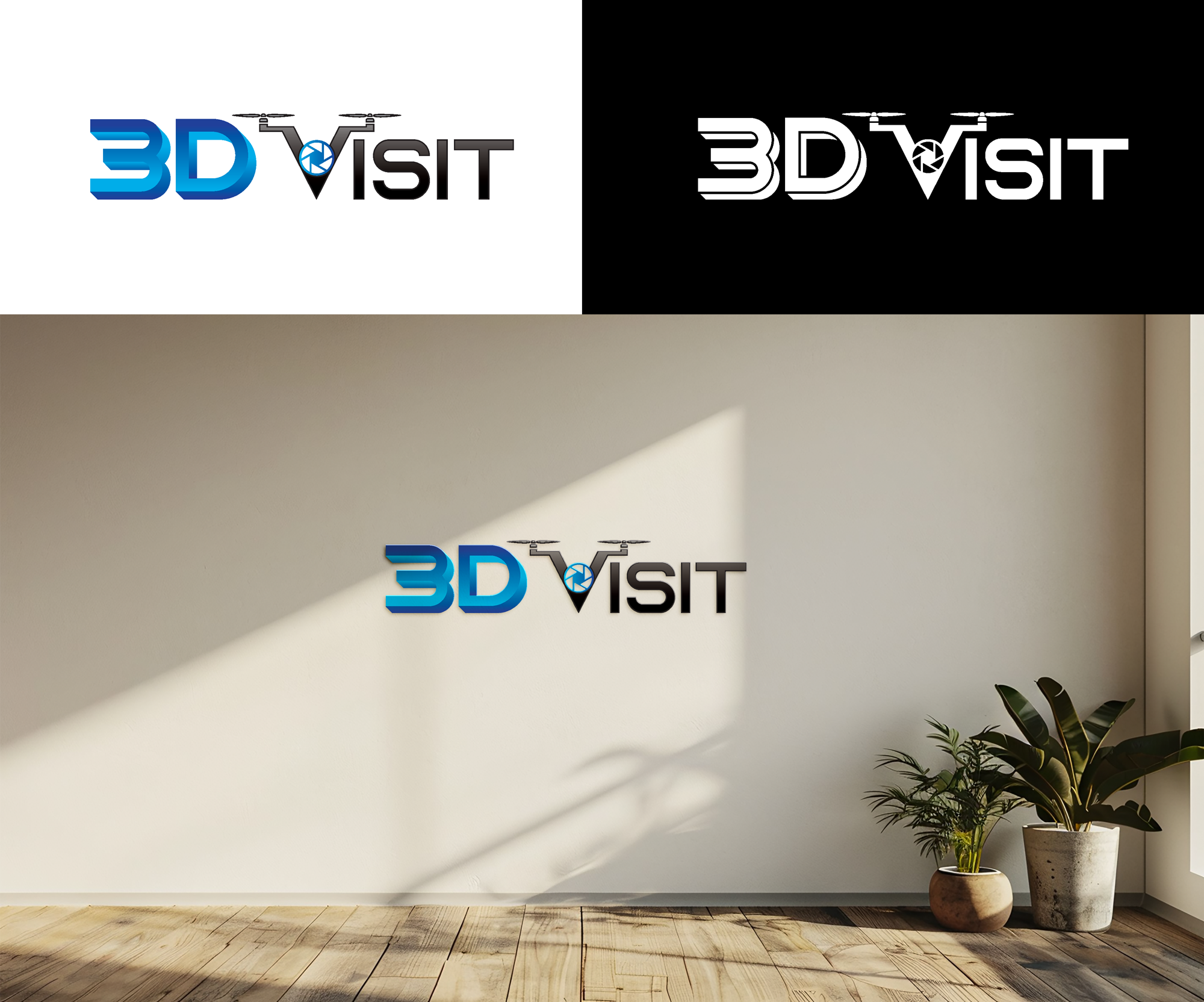 Logo Design by RA-bica for 3D Visit | Design #34516016