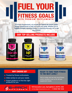Design de Flyer par Fuuma pour 6 Pack Supplements | Design : #34515515
