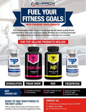 Design de Flyer par Fuuma pour 6 Pack Supplements | Design : #34520380