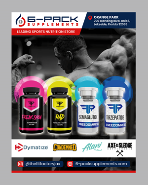 Design de Flyer par saurov pour 6 Pack Supplements | Design : #34522429