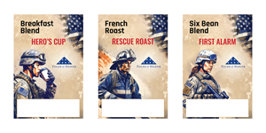 Coffee Label Design  - Military and first responder inspired
