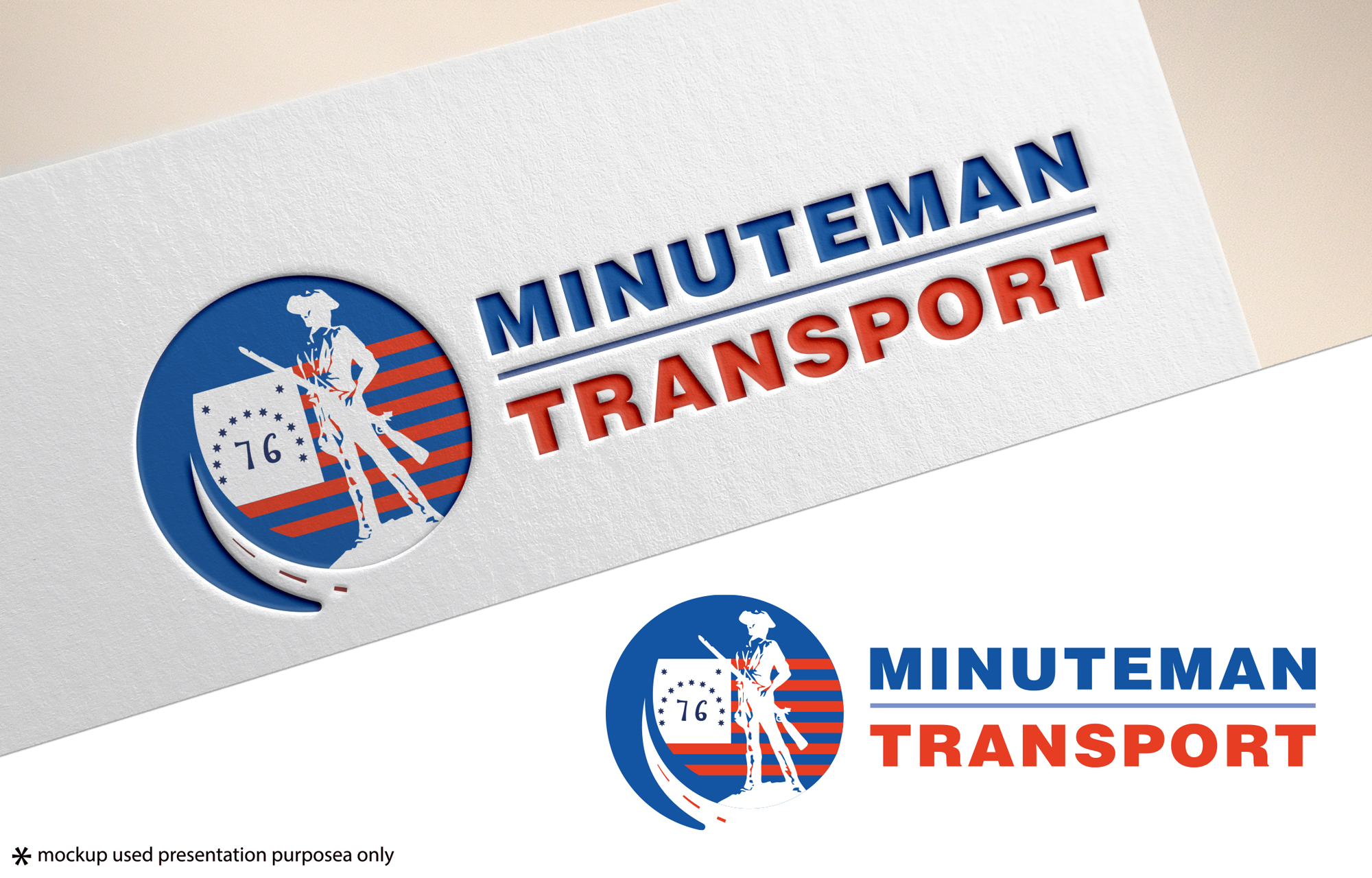Logo Design by Rubia@ for Minuteman Transport Inc. | Design #34532363