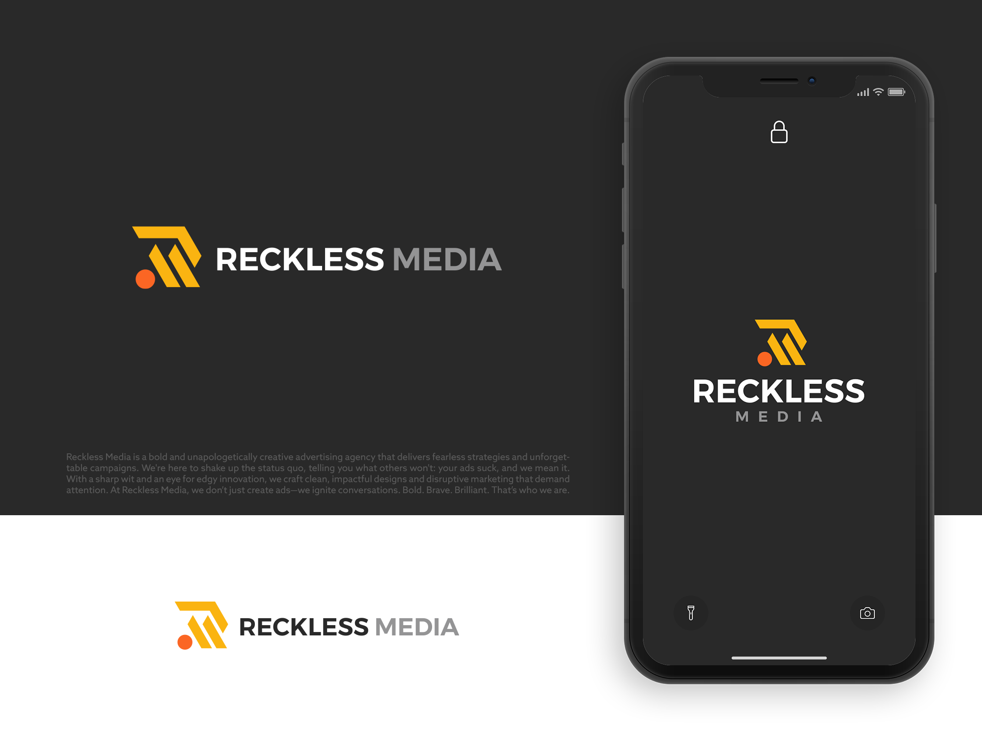 Logo-Design von COLOUR CREATIVE für Reckless Media | Design #34557304
