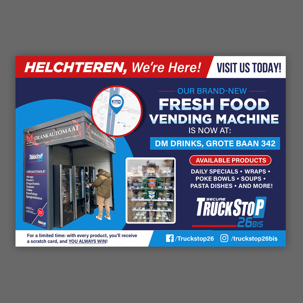 Flyer Design by DA. for Truckstop 26Bis BV | Design #34539274