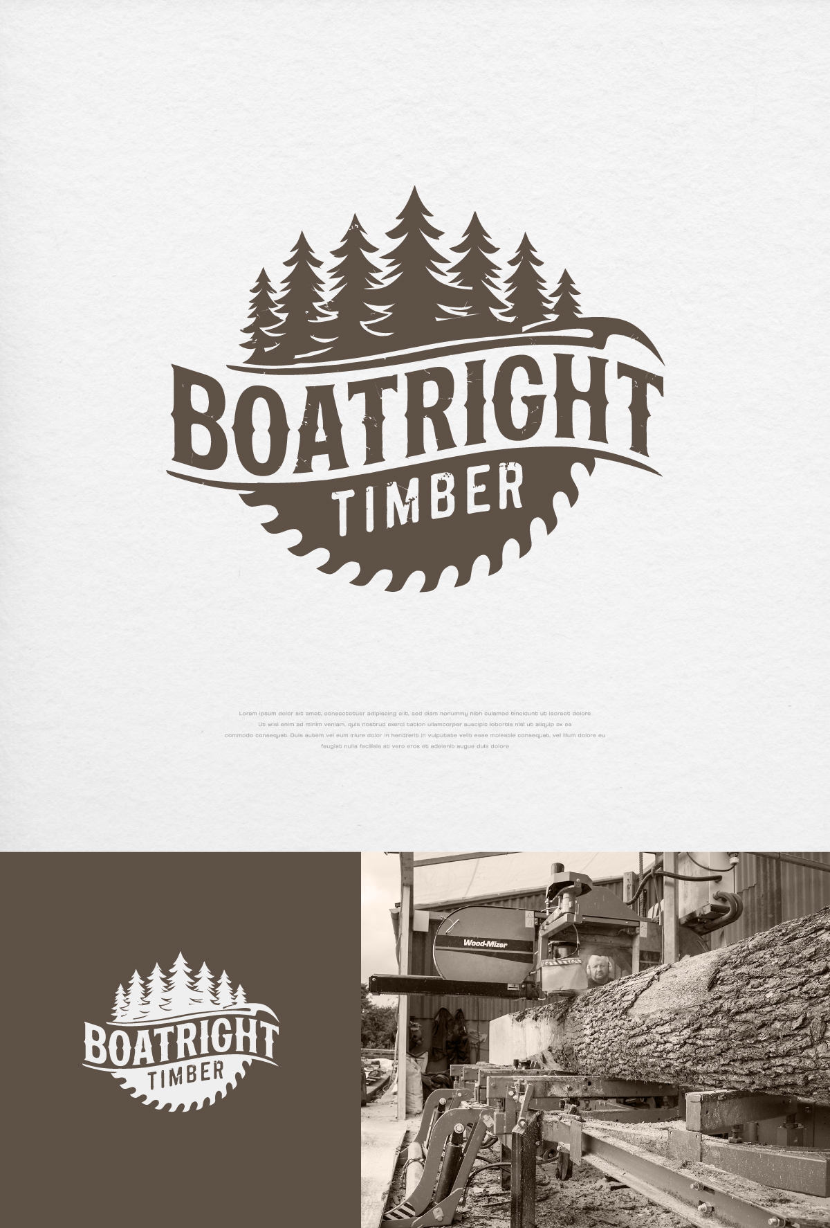 Logo Design by apik. for Boatright Timber | Design #34639545