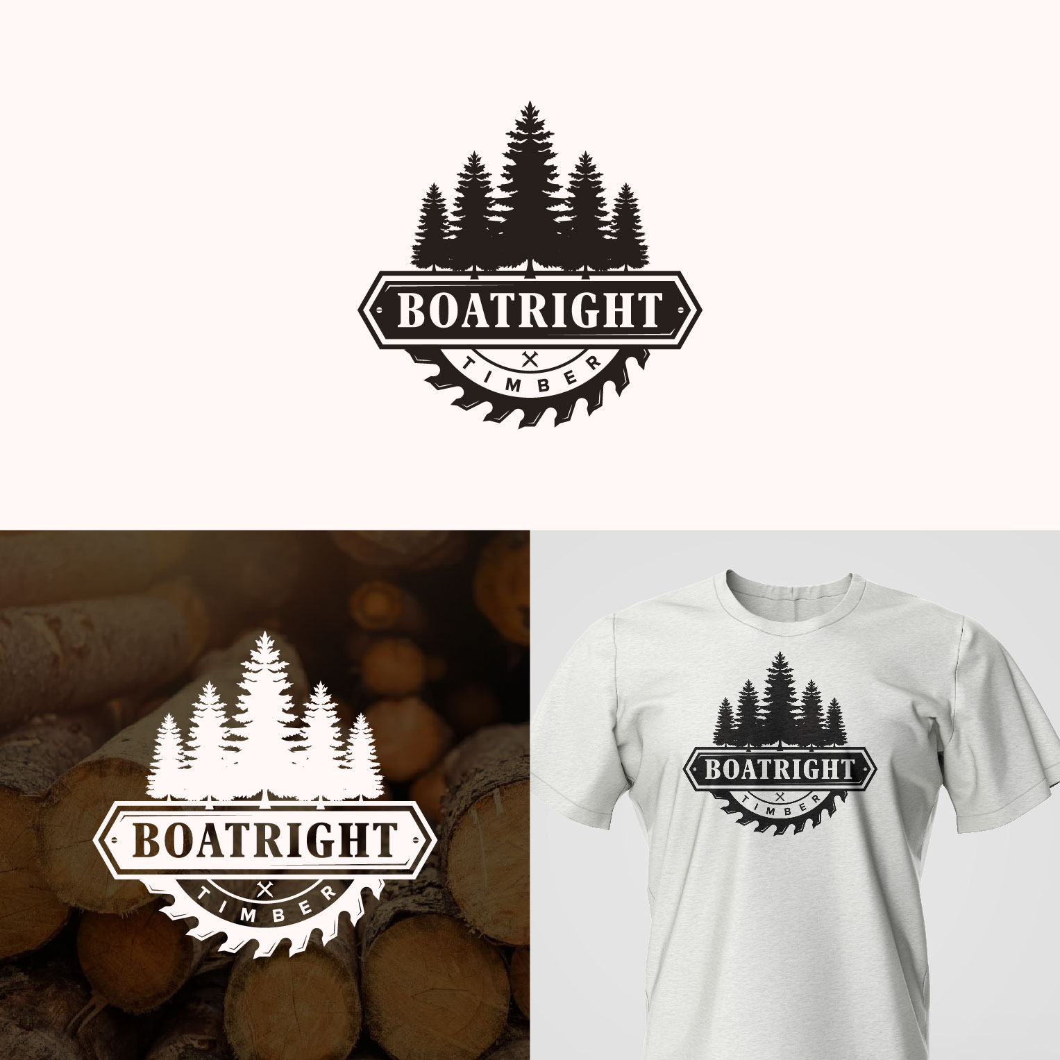 Logo Design by 4tech services for Boatright Timber | Design #34639875