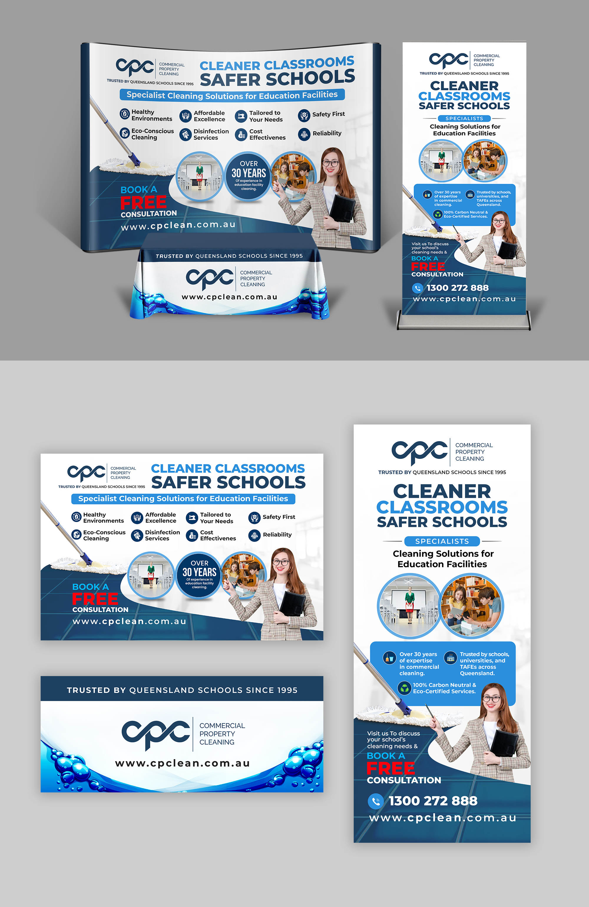 Diseño de Stand de Feria por debdesign para Commercial Property Cleaning | Diseño #34574305