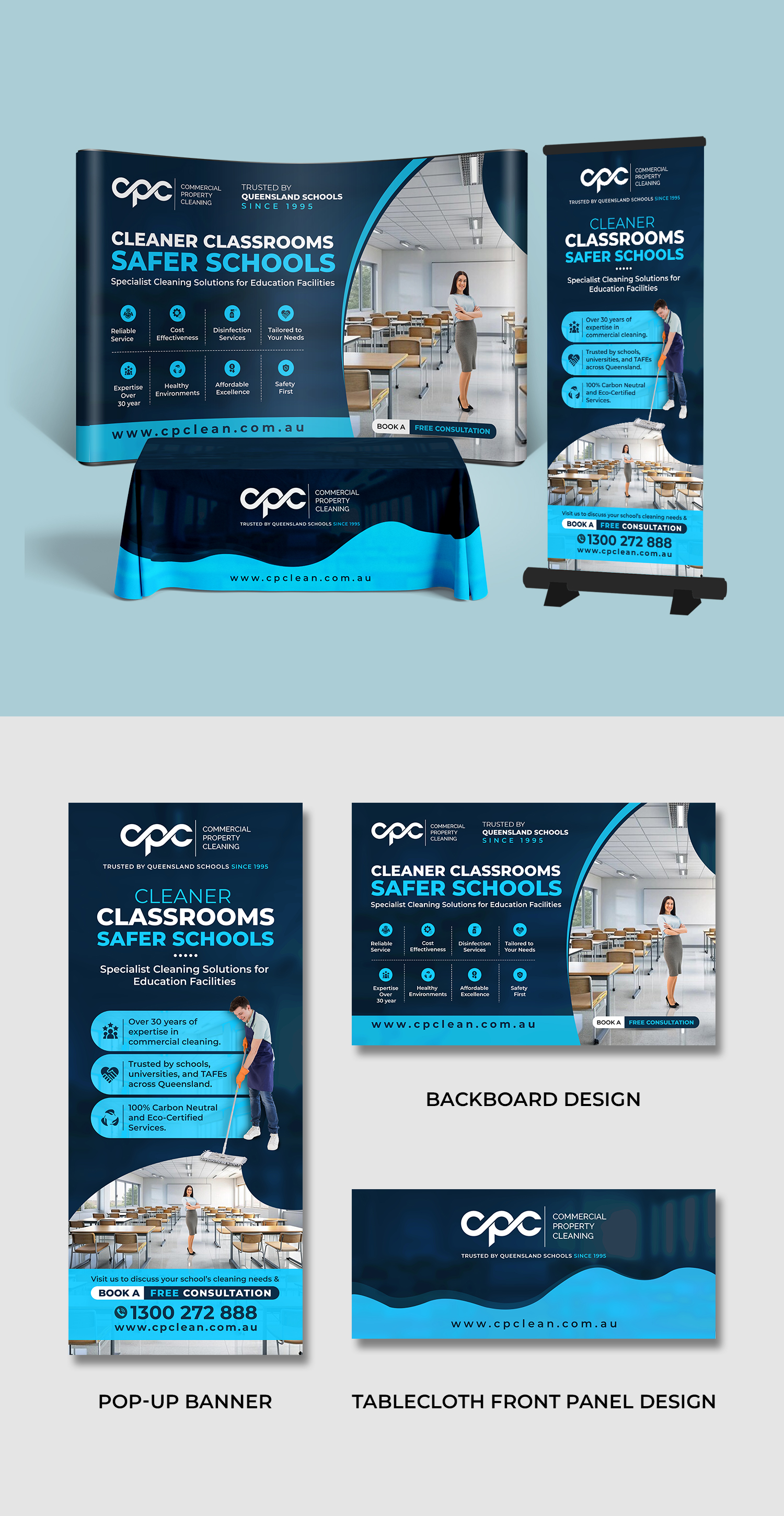 Diseño de Stand de Feria por debdesign para Commercial Property Cleaning | Diseño #34574450