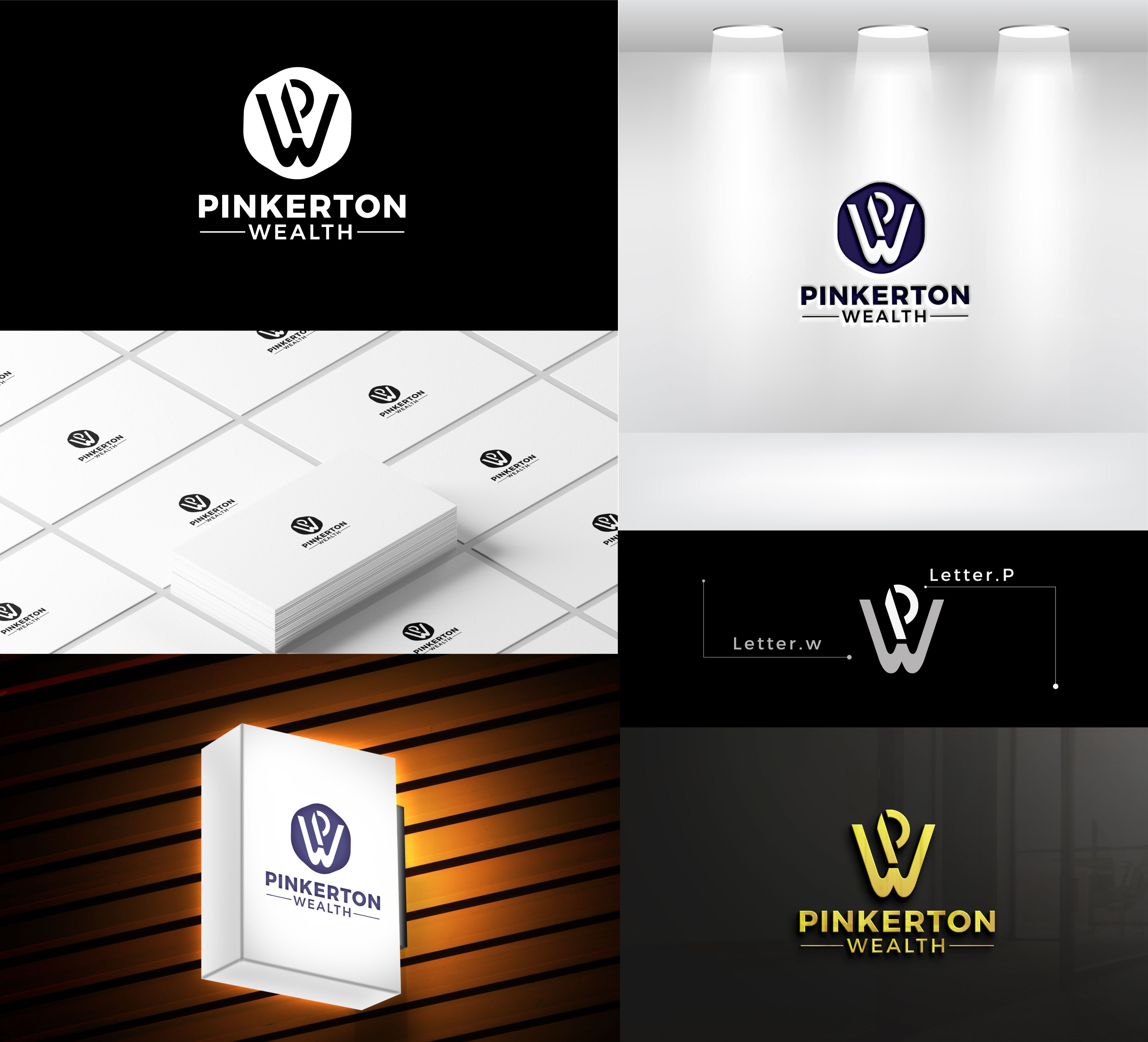 Logo Design by VALUES for Pinkerton Wealth | Design #34538124
