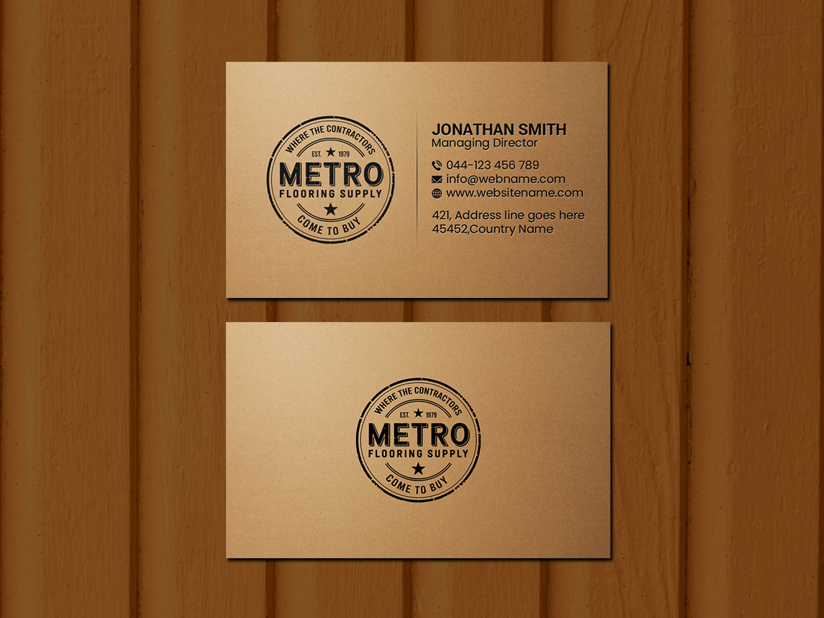 Diseño de Tarjeta de Presentación por Creations Box 2015 para Above The Rest Floors and More | Diseño #34559160