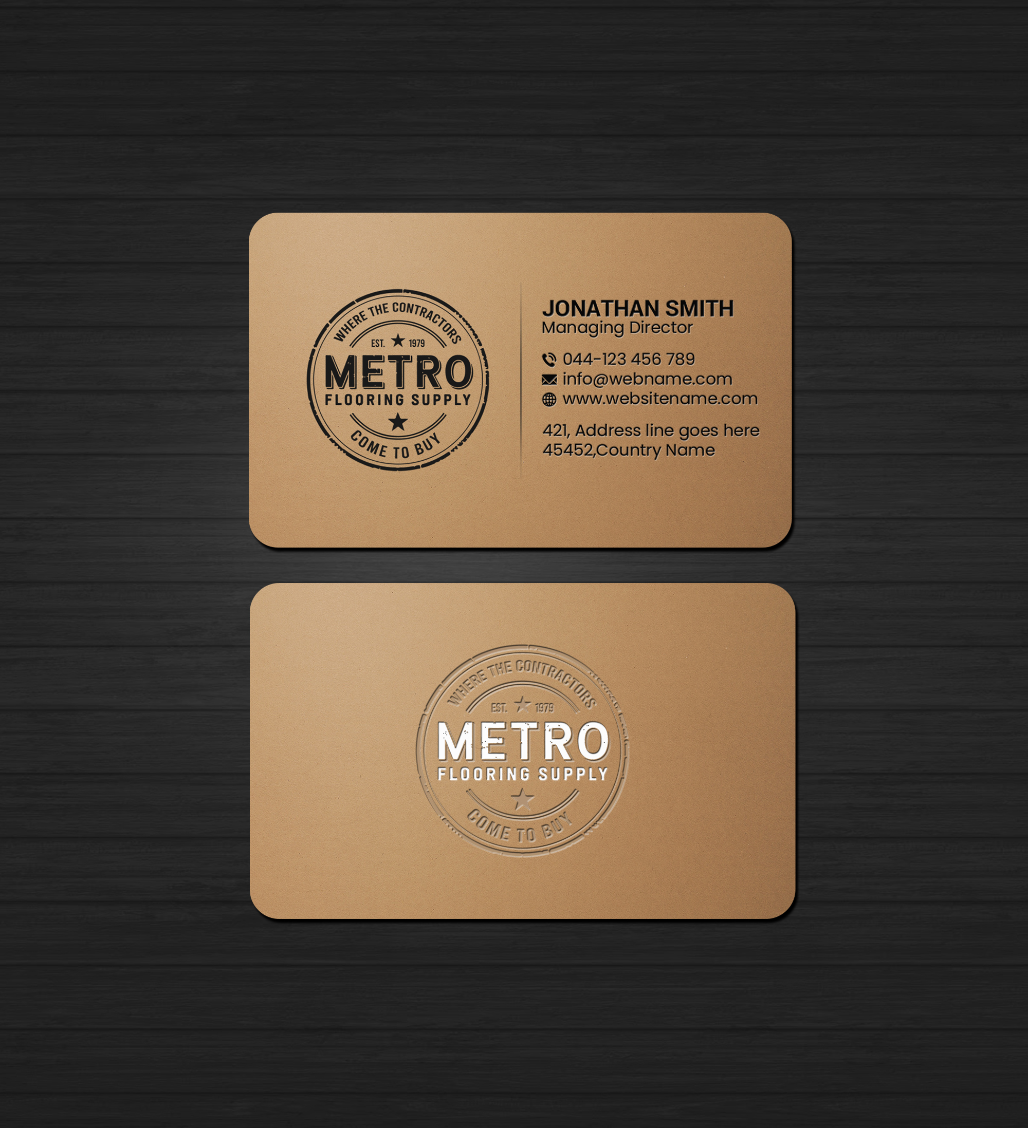 Diseño de Tarjeta de Presentación por Creations Box 2015 para Above The Rest Floors and More | Diseño #34559163