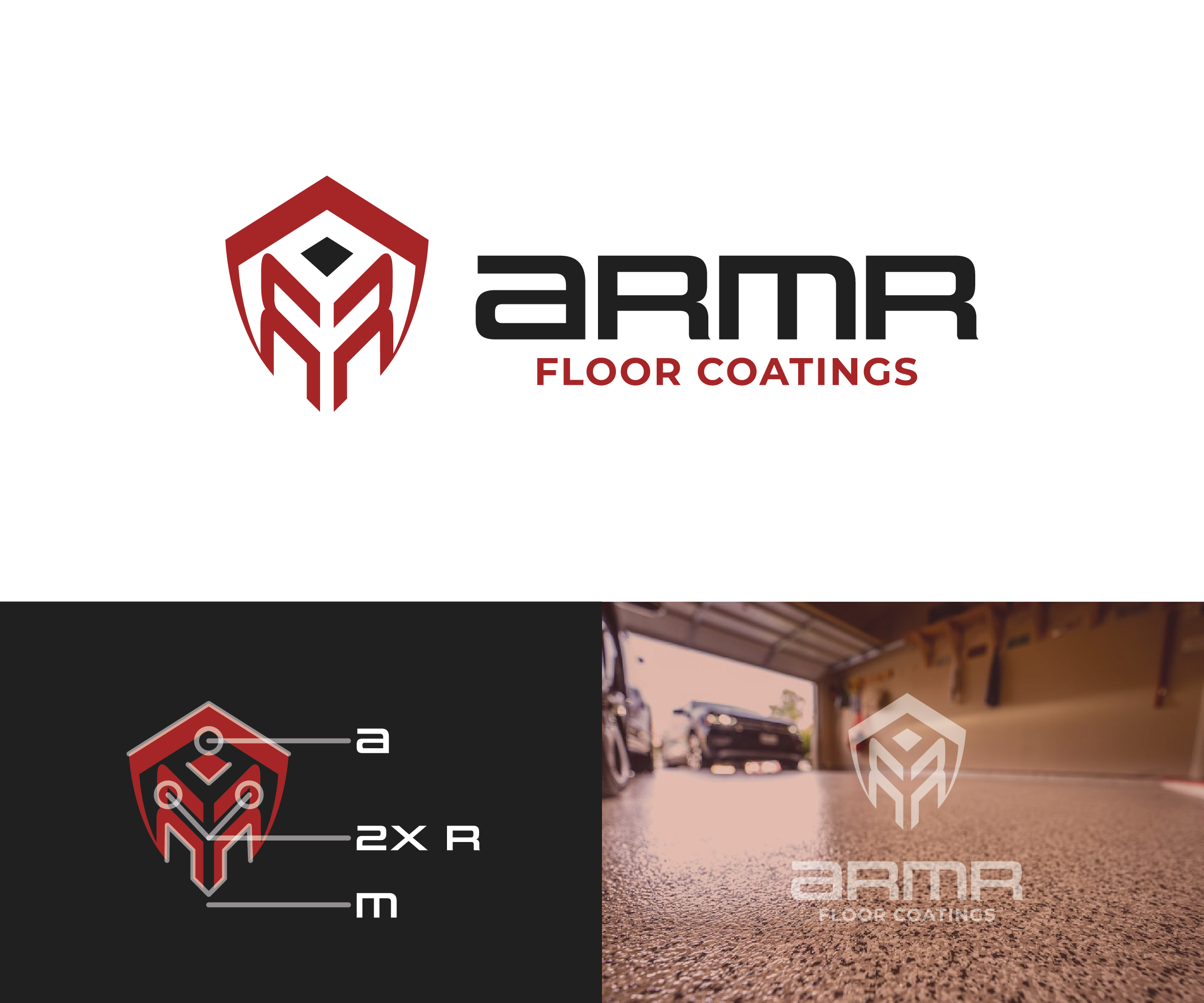 Logo-Design von DesignShaper für ARMR Floor Coatings | Design #34624260
