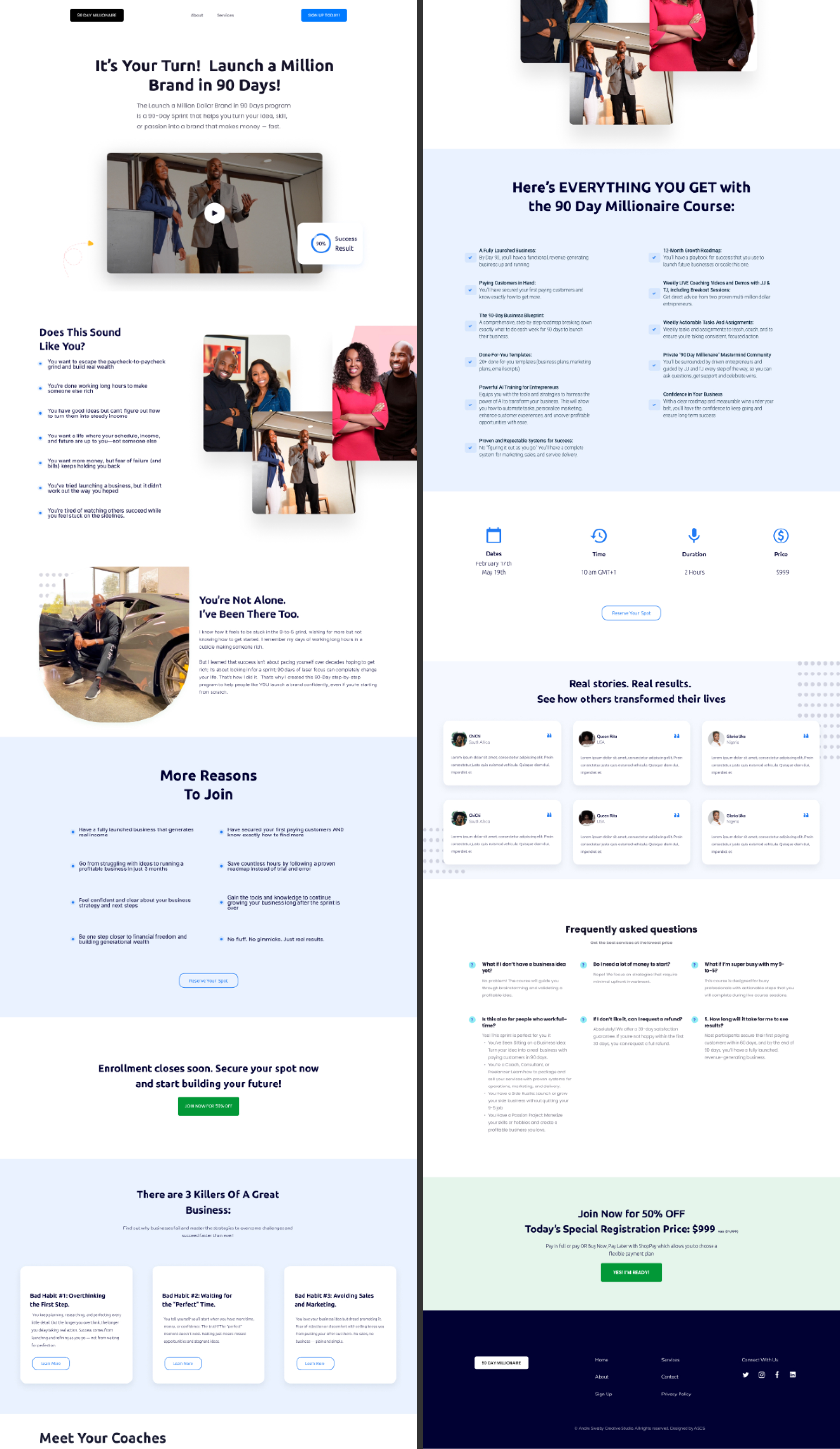 Landing Page Design by Andre Swaby Creative Studio for Adiva+Publishing | Design #34584715