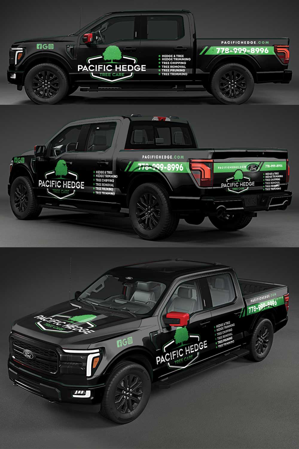 Diseño de Rotulación de Vehículo por DESIGN SOLUTIONS 007 para Pacific Hedge Tree Care | Diseño #34570424