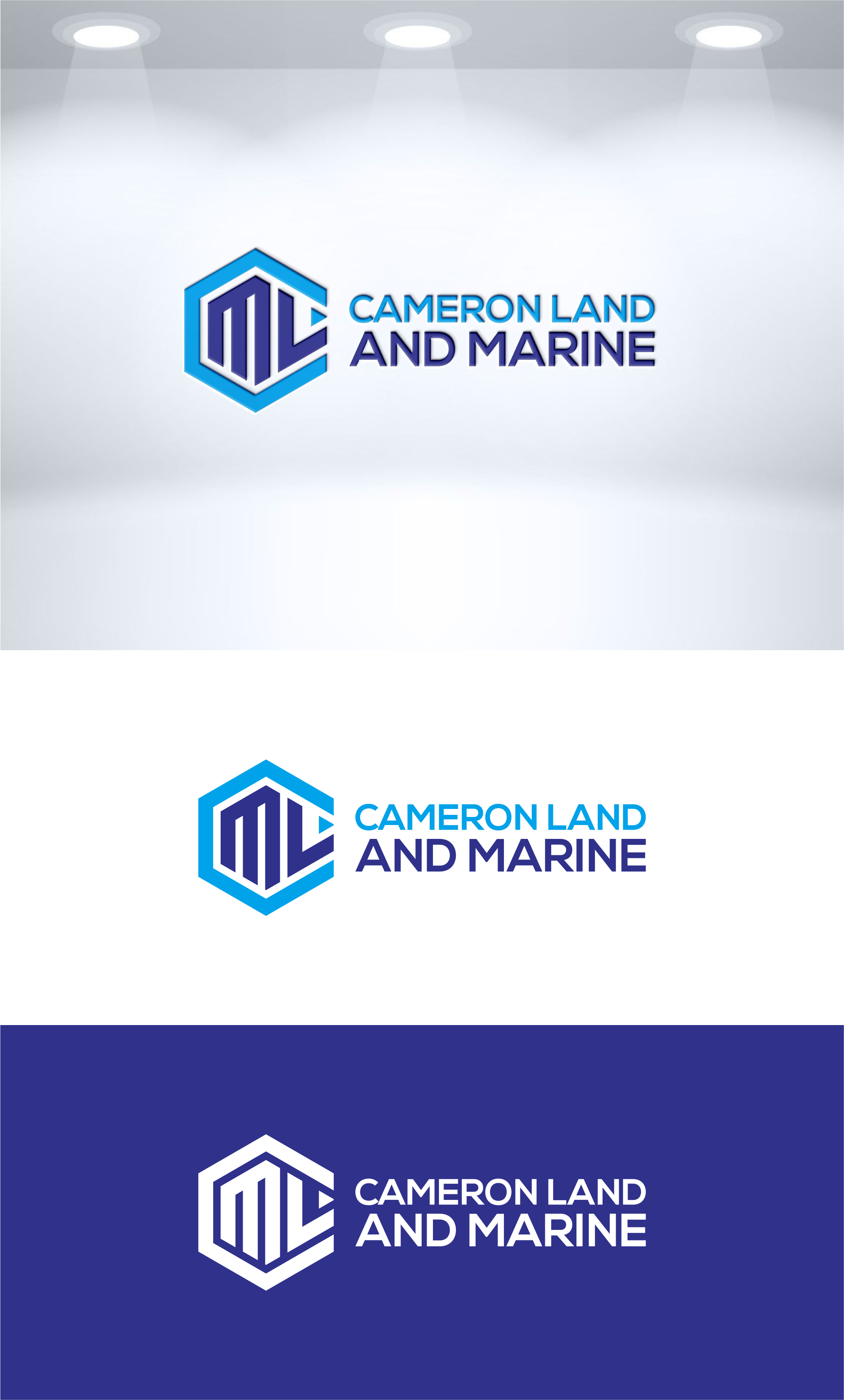 Logo Design by healer1617 for Cameron Land and Marine  | Design #34578586