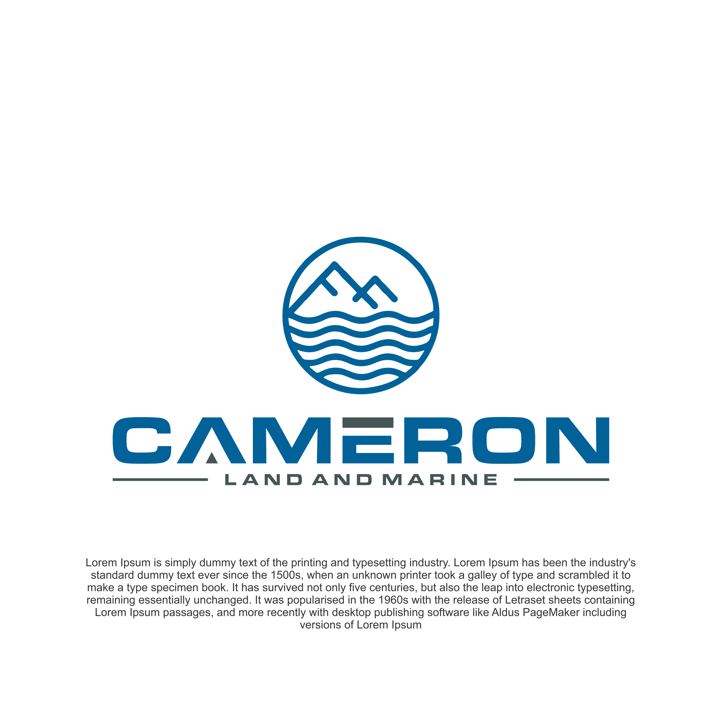 Logo Design by diego costa for Cameron Land and Marine  | Design #34587698