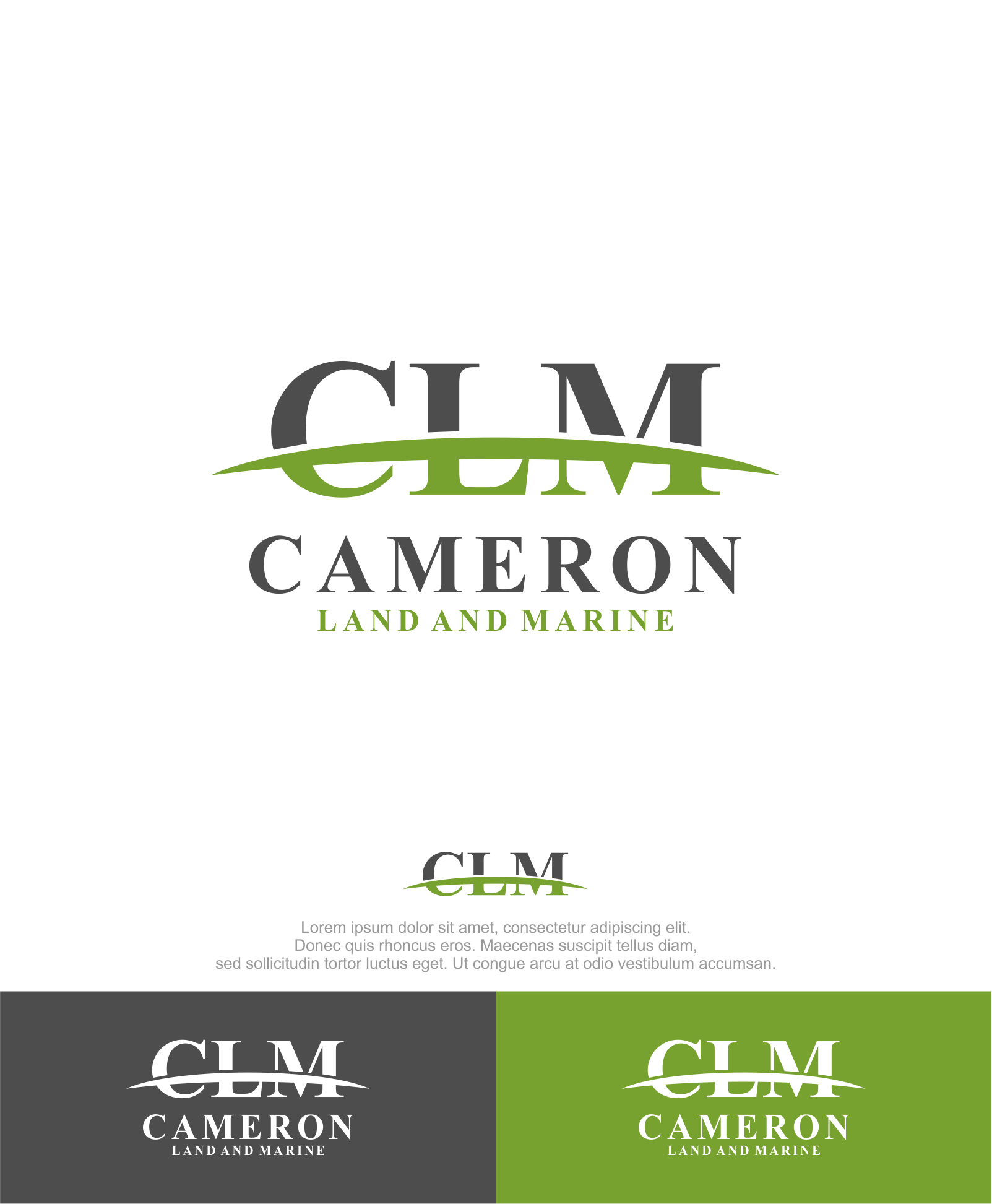 Logo Design by M.Syaiful Huda for Cameron Land and Marine  | Design #34579221