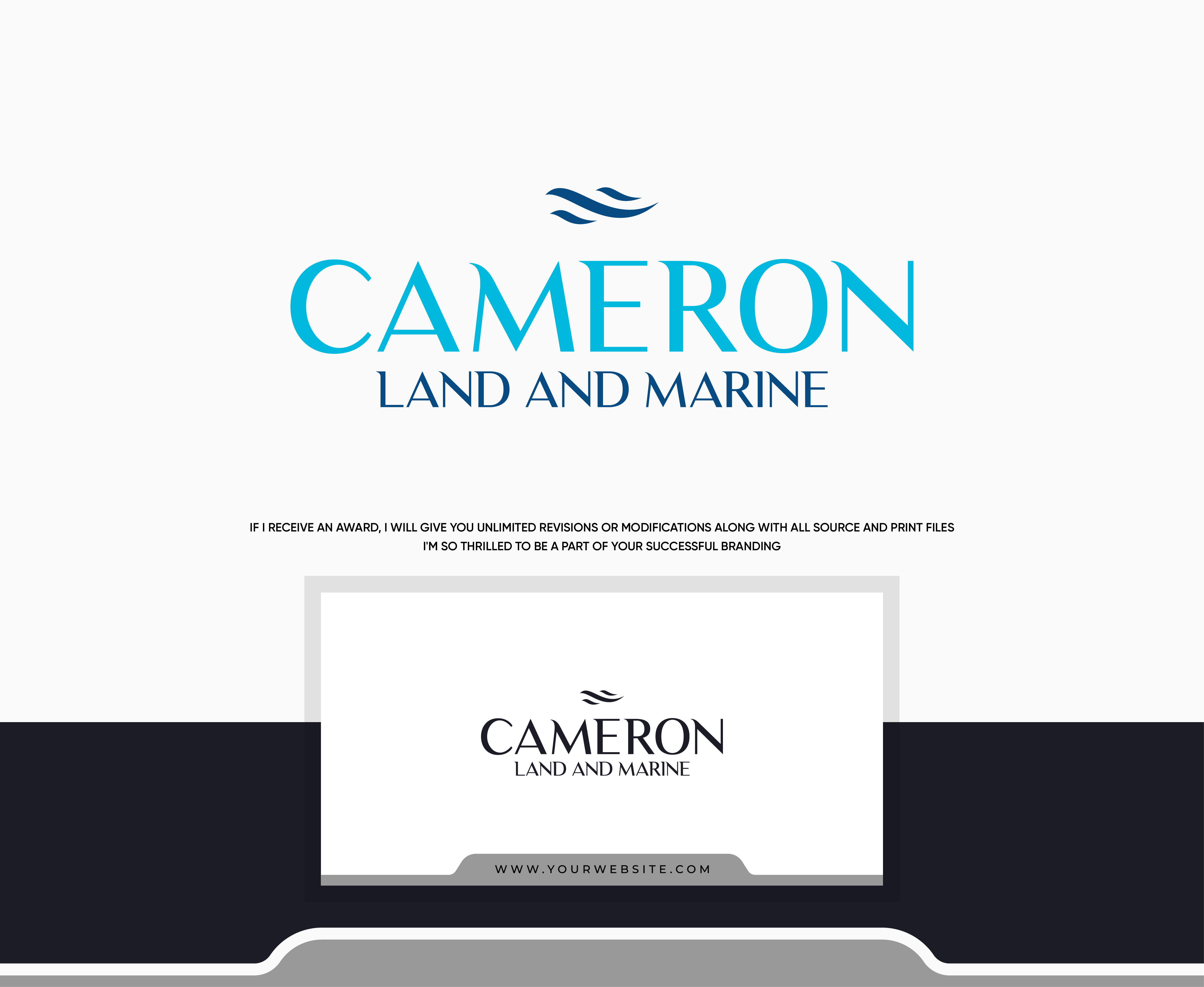 Logo Design by designprotox for Cameron Land and Marine  | Design #34624274