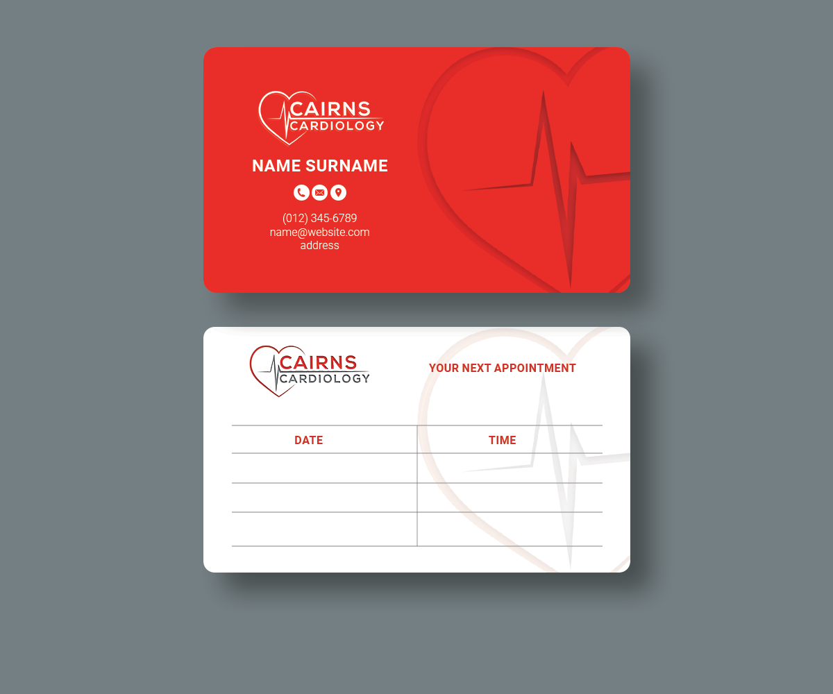 Design de Carte de Visite par Andrés Sebastián pour Cairns Cardiology | Design #34578184