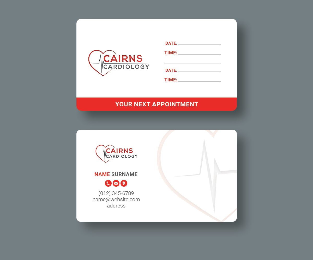 Business Card Design by Andrés Sebastián for Cairns Cardiology | Design #34578273