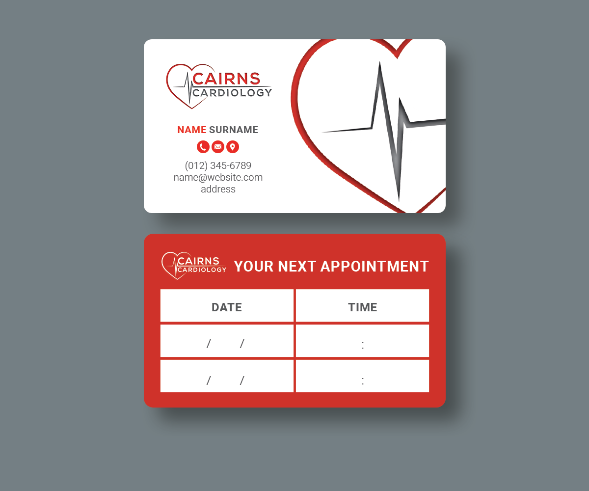 Business Card Design by Andrés Sebastián for Cairns Cardiology | Design #34578290