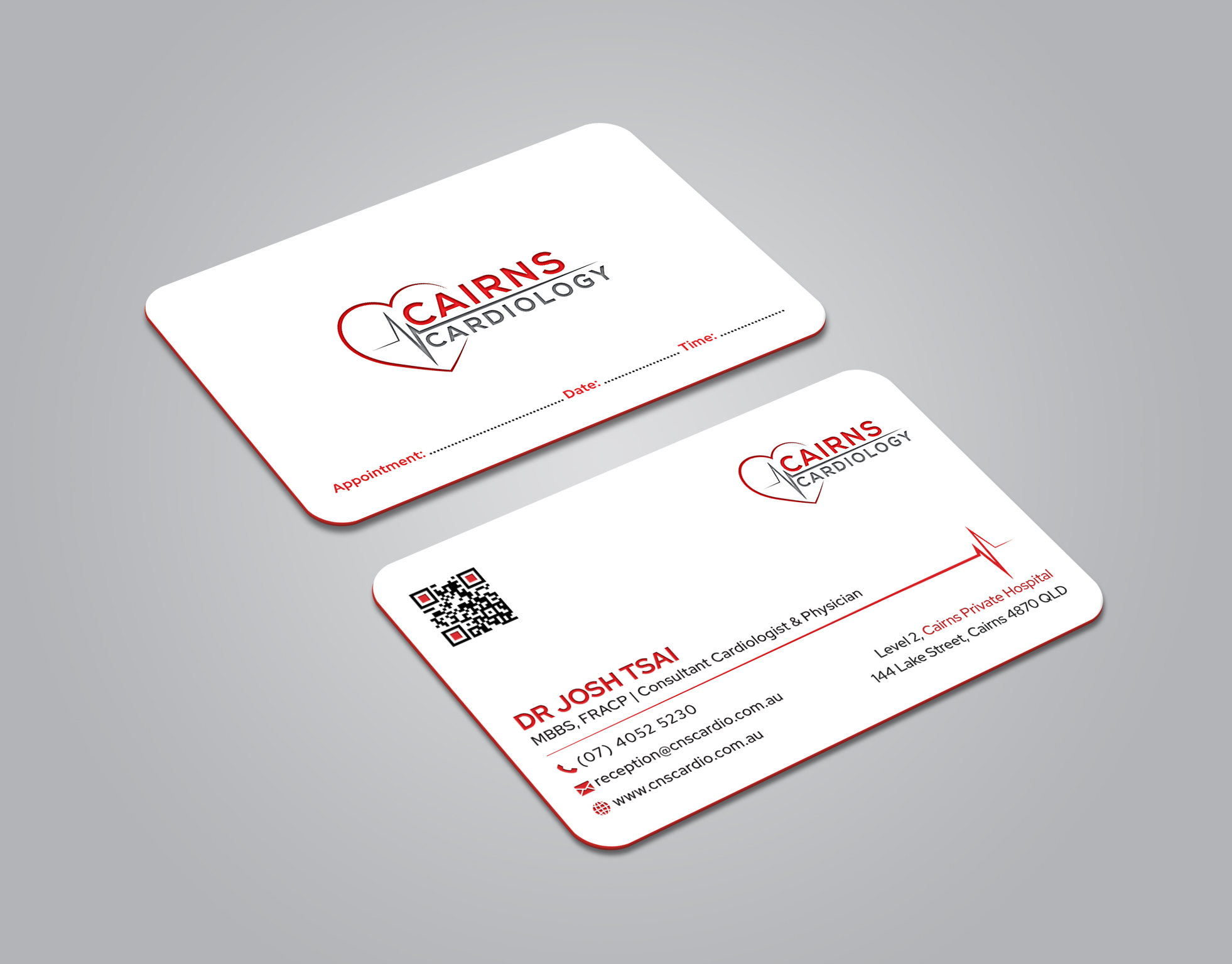 Diseño de Tarjeta de Presentación por Creative Moon Design para Cairns Cardiology | Diseño #34581779