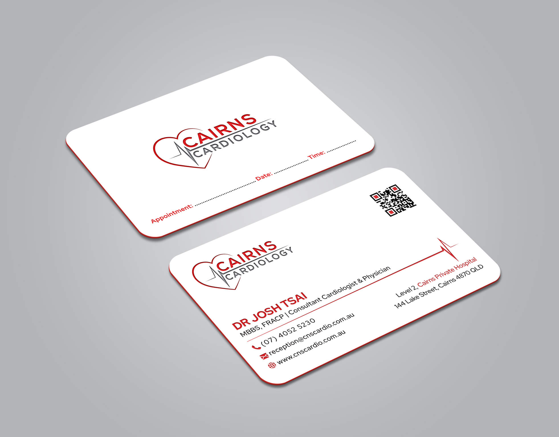 Diseño de Tarjeta de Presentación por Creative Moon Design para Cairns Cardiology | Diseño #34581857