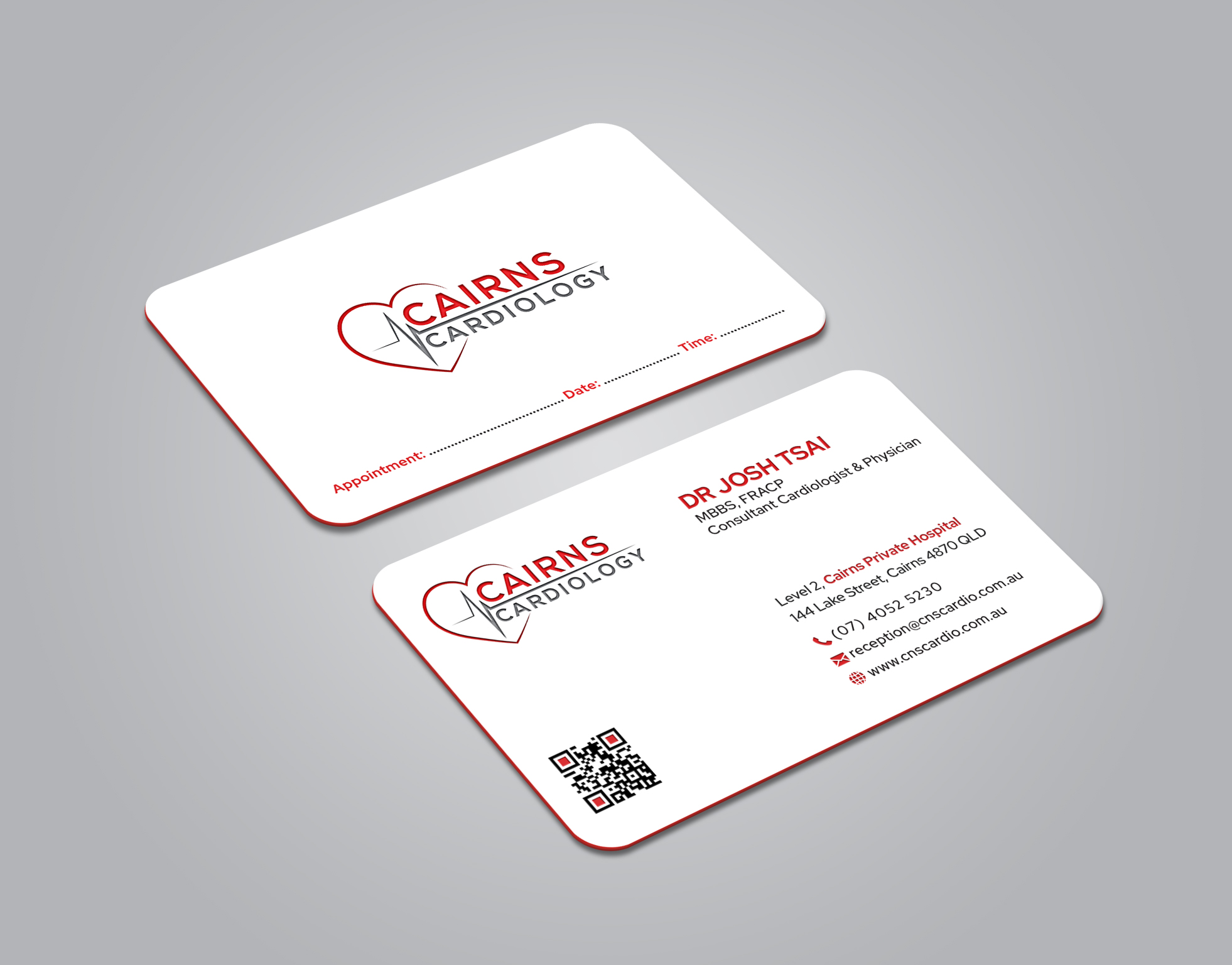 Diseño de Tarjeta de Presentación por Creative Moon Design para Cairns Cardiology | Diseño #34581910