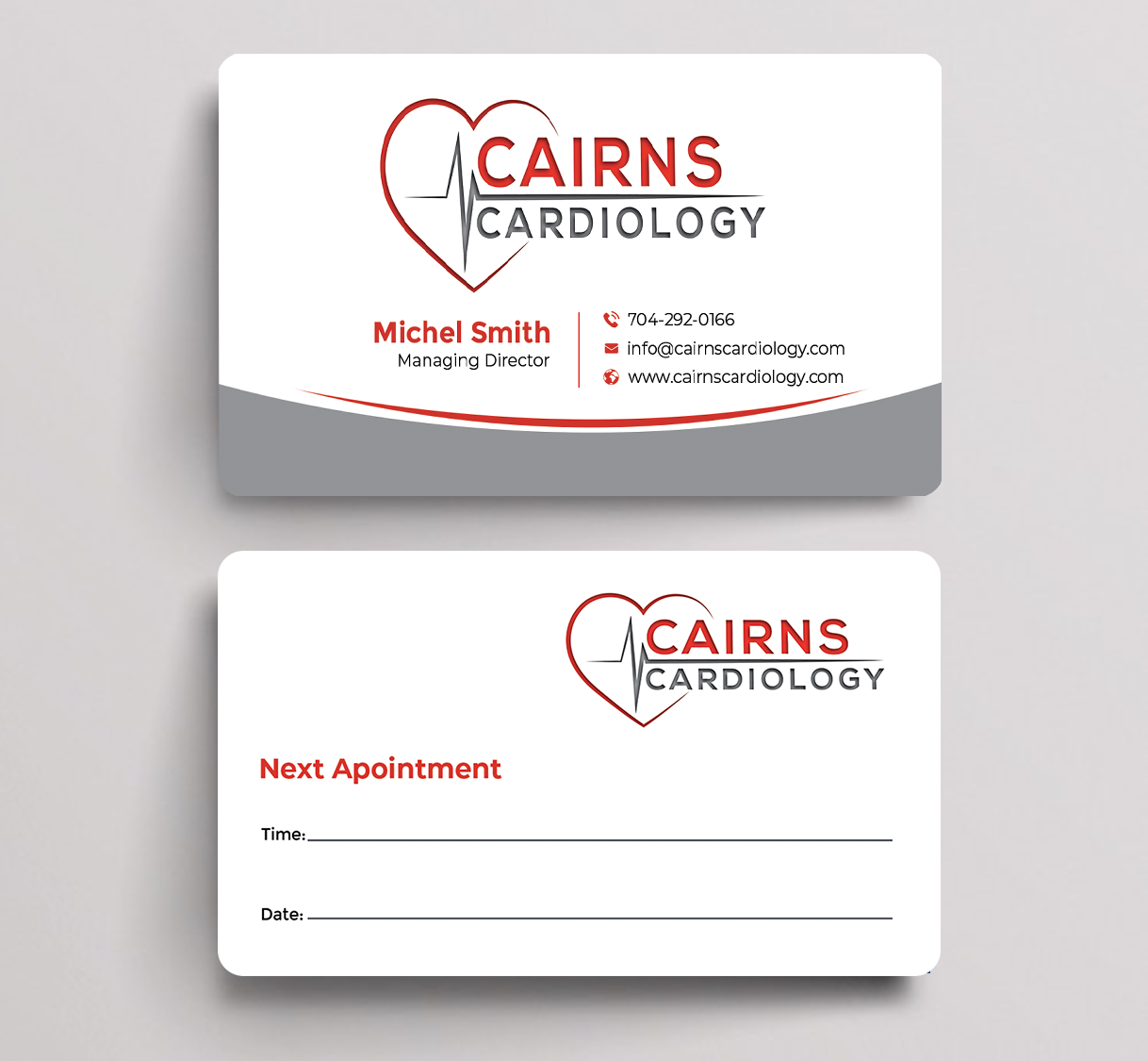 Visitenkarten-Design von Graphixpointt für Cairns Cardiology | Design #34579721