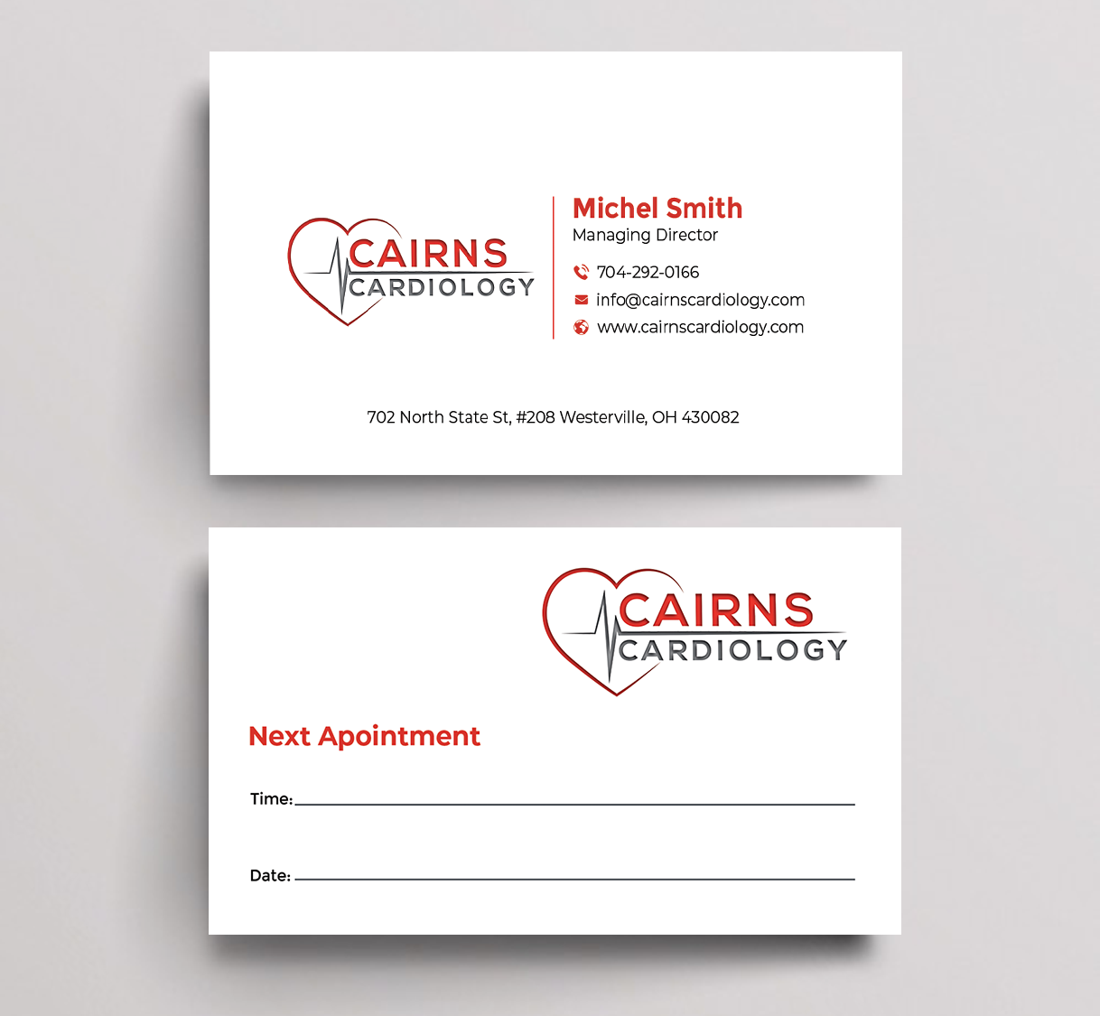 Visitenkarten-Design von Graphixpointt für Cairns Cardiology | Design #34579818