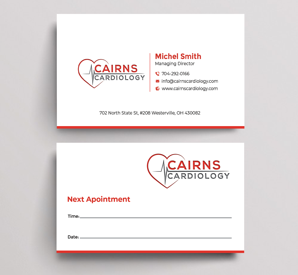 Business Card Design by Graphixpointt for Cairns Cardiology | Design #34579819
