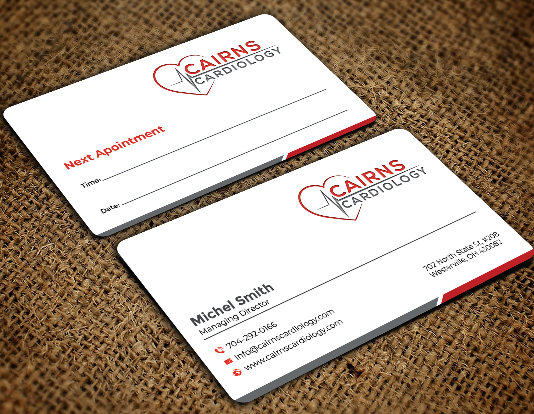 Visitenkarten-Design von Graphixpointt für Cairns Cardiology | Design #34580797