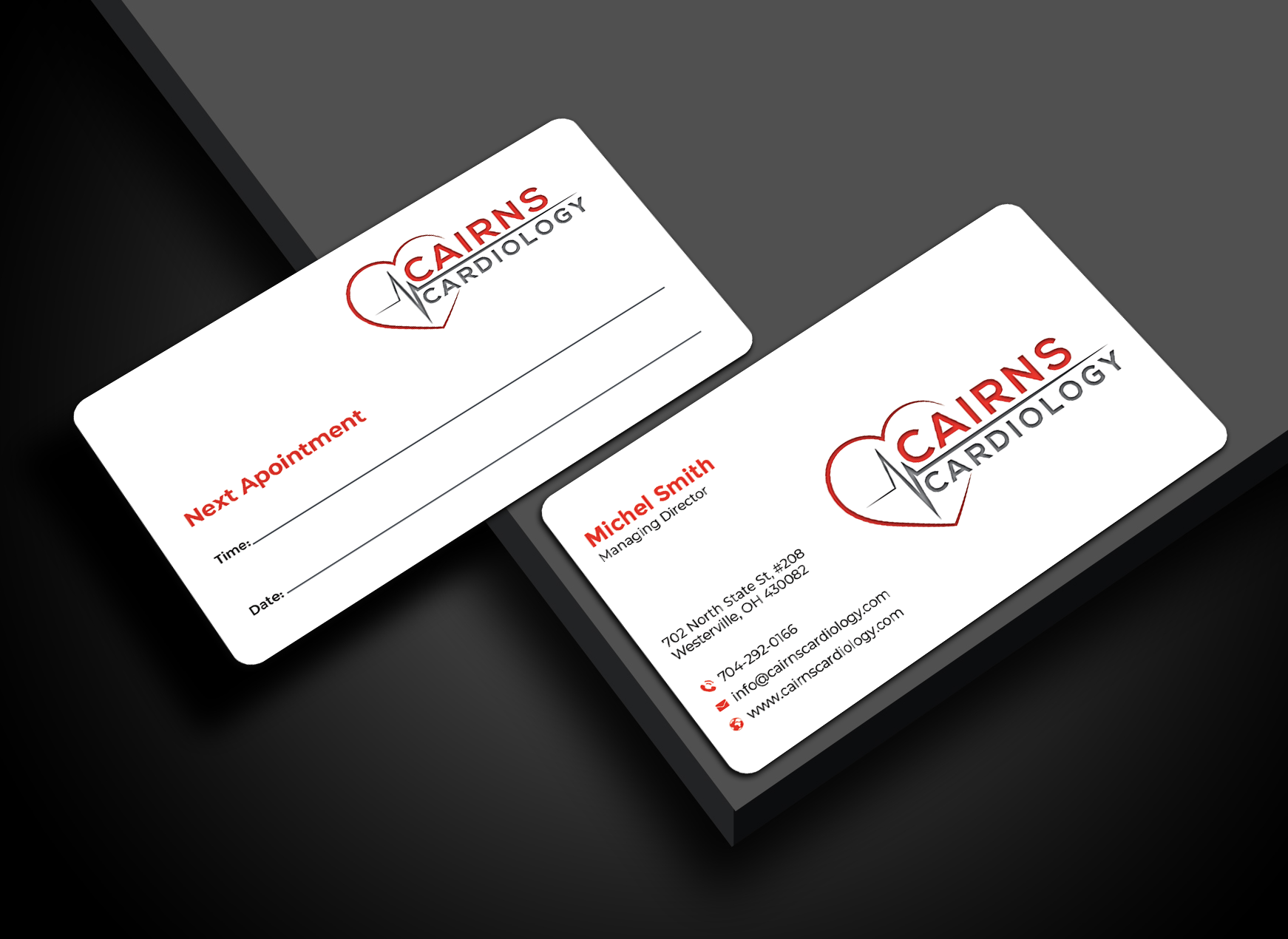 Visitenkarten-Design von Graphixpointt für Cairns Cardiology | Design #34580885