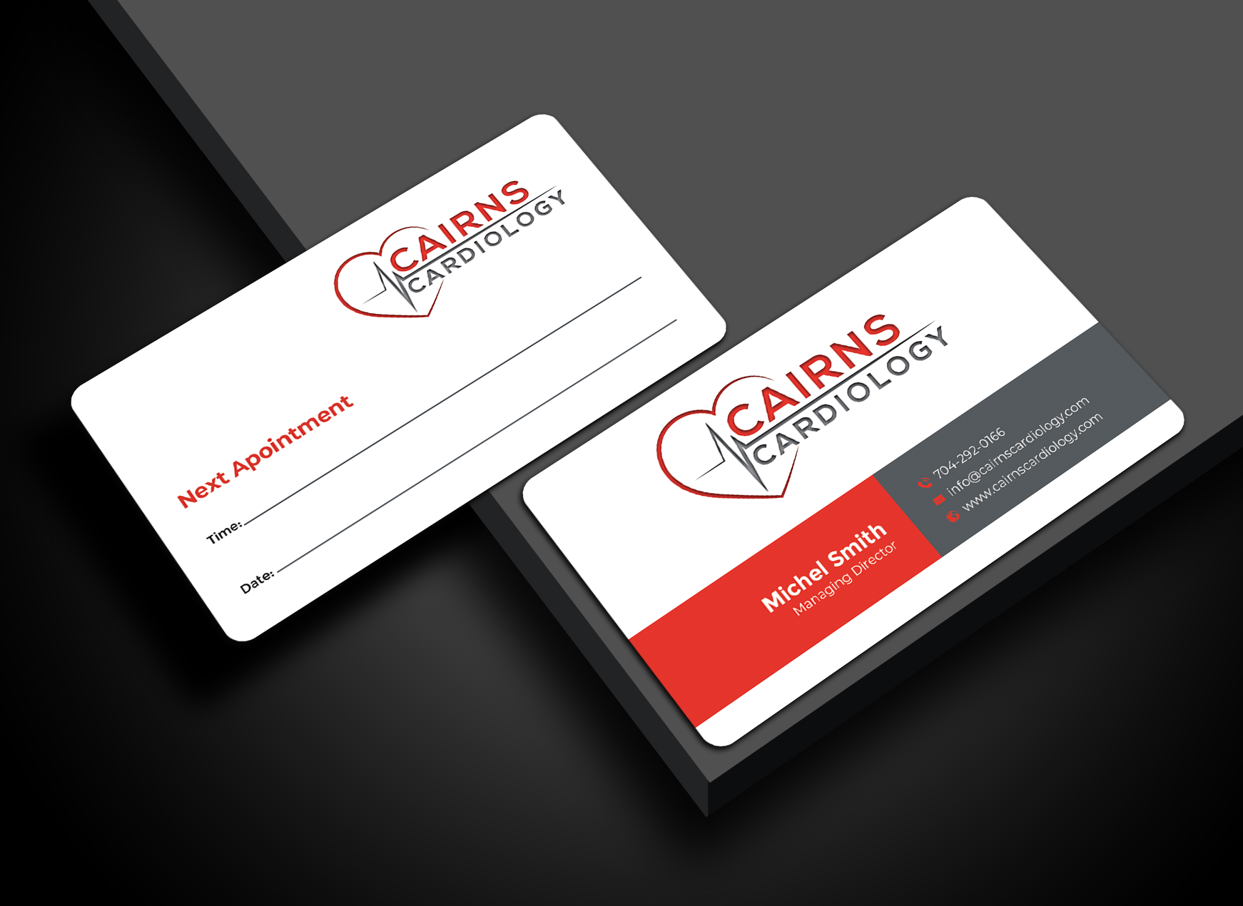 Visitenkarten-Design von Graphixpointt für Cairns Cardiology | Design #34581159