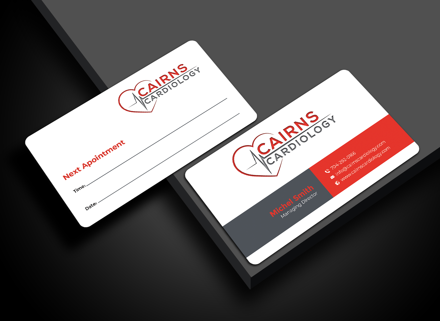 Business Card Design by Graphixpointt for Cairns Cardiology | Design #34581160