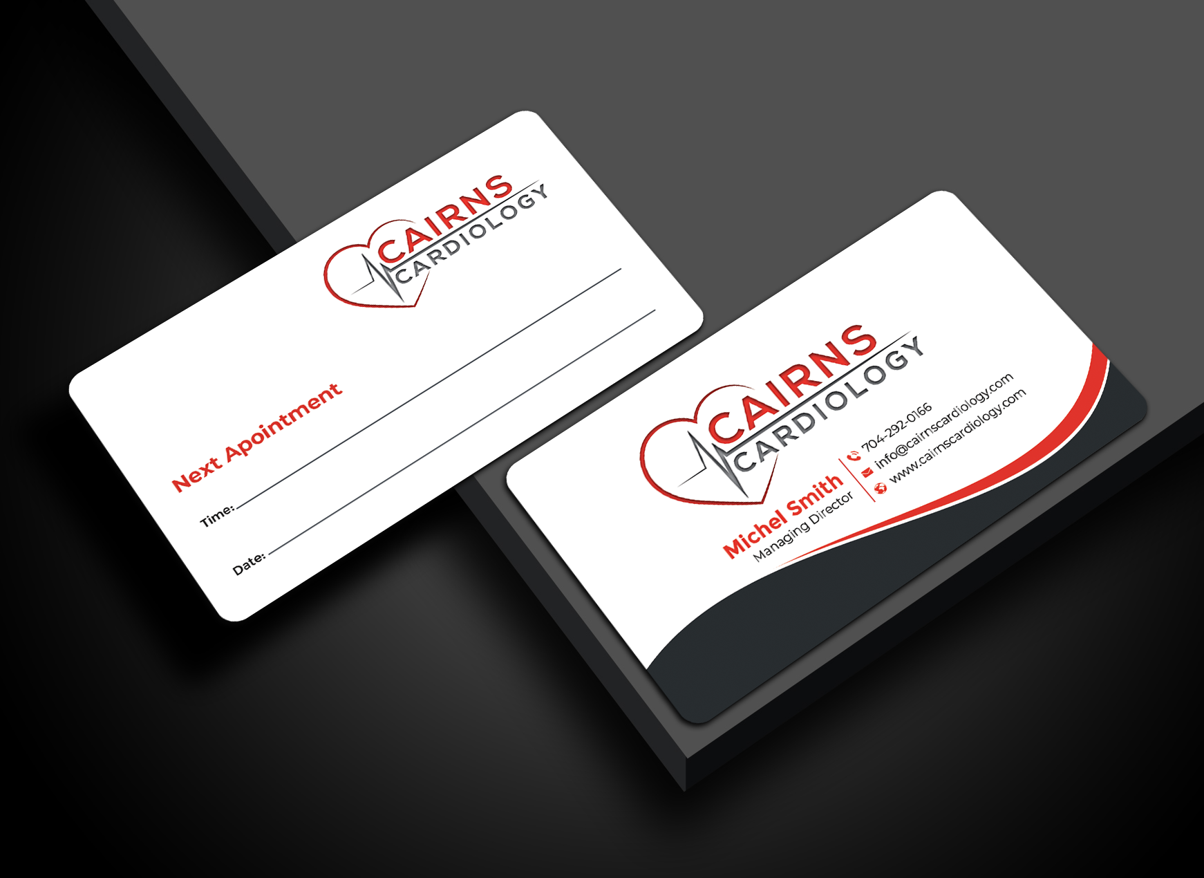 Business Card Design by Graphixpointt for Cairns Cardiology | Design #34581936