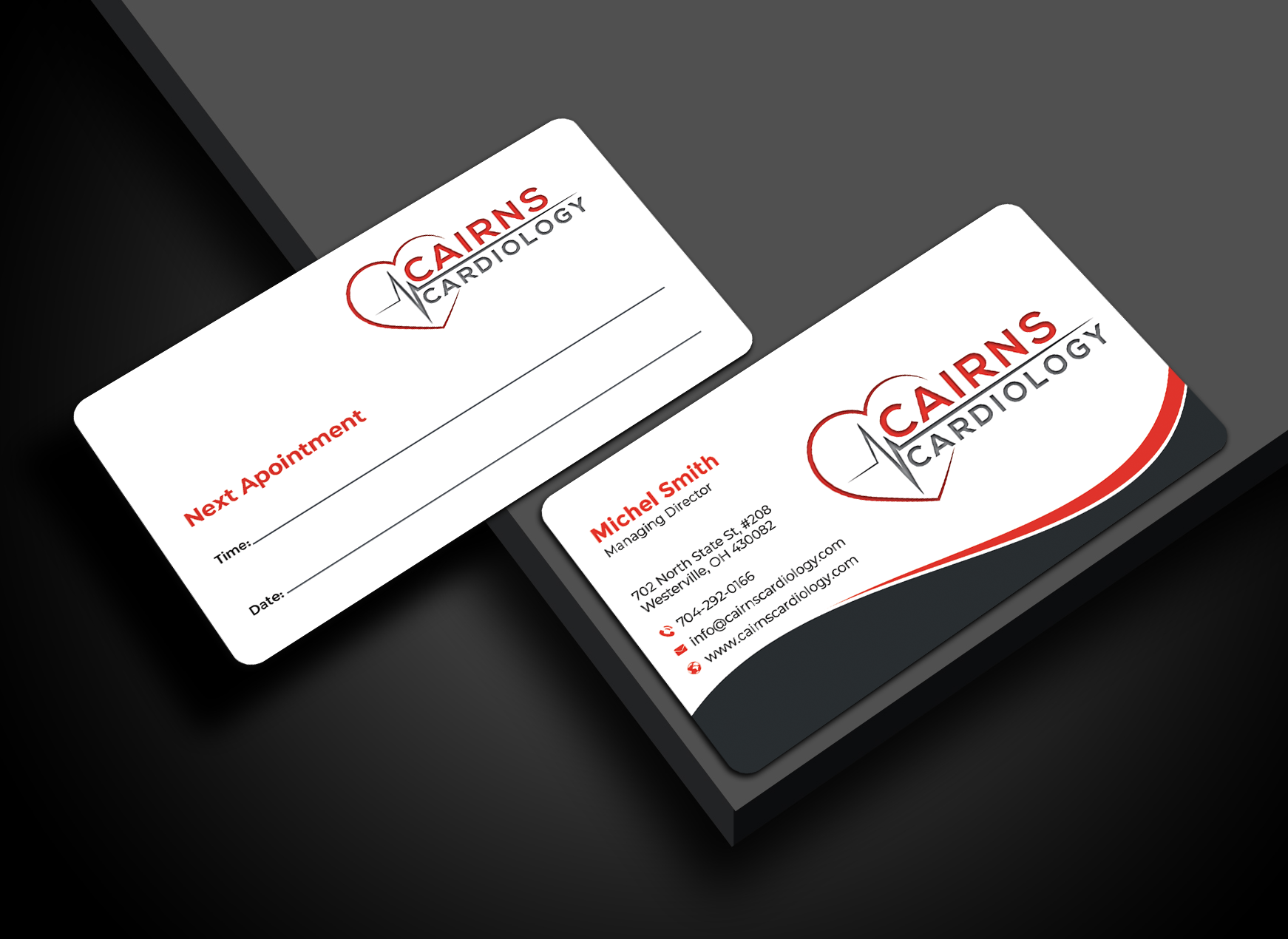 Business Card Design by Graphixpointt for Cairns Cardiology | Design #34581937