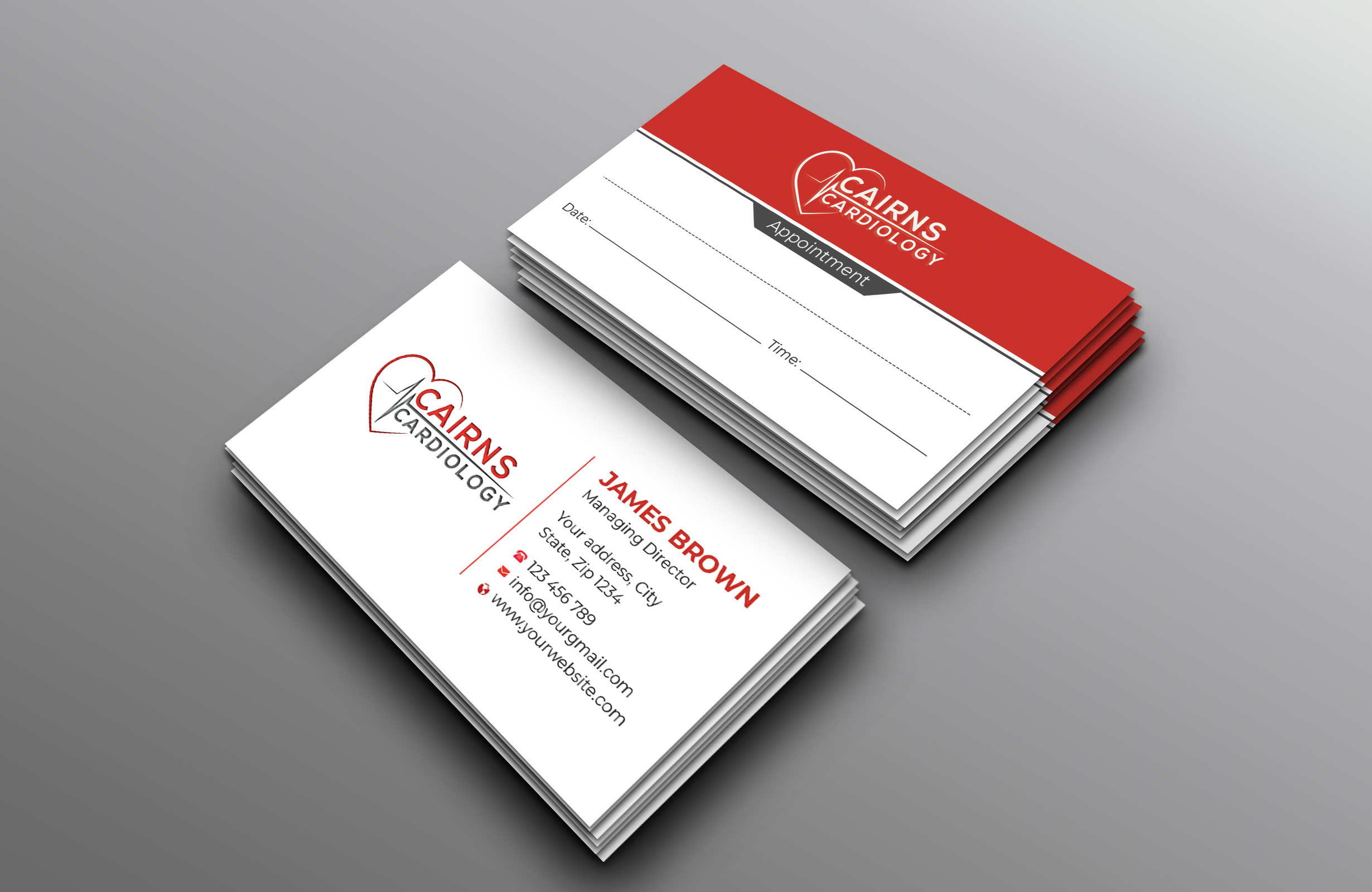 Diseño de Tarjeta de Presentación por Expert Bappy para Cairns Cardiology | Diseño #34582832