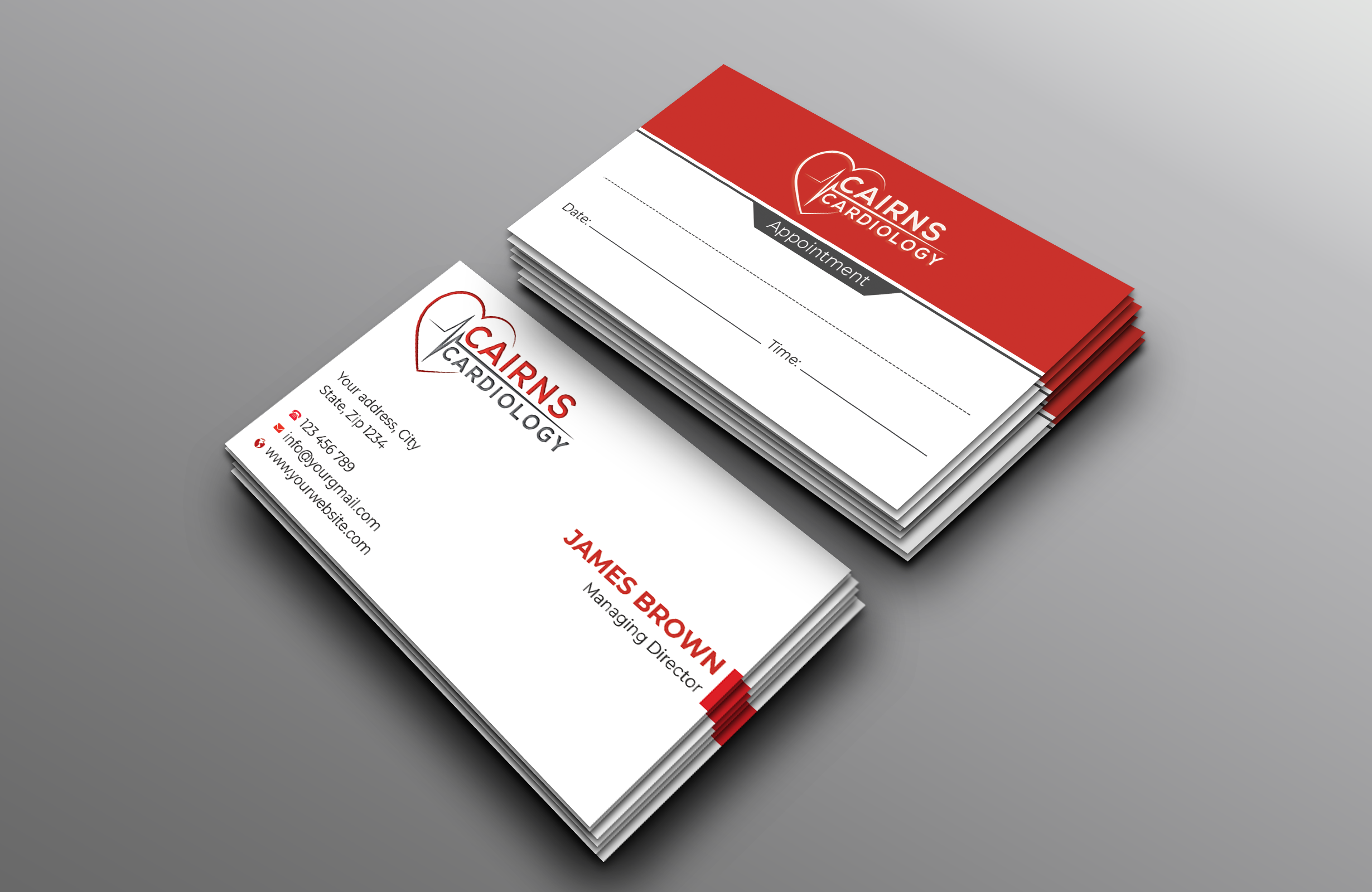 Diseño de Tarjeta de Presentación por Expert Bappy para Cairns Cardiology | Diseño #34583197